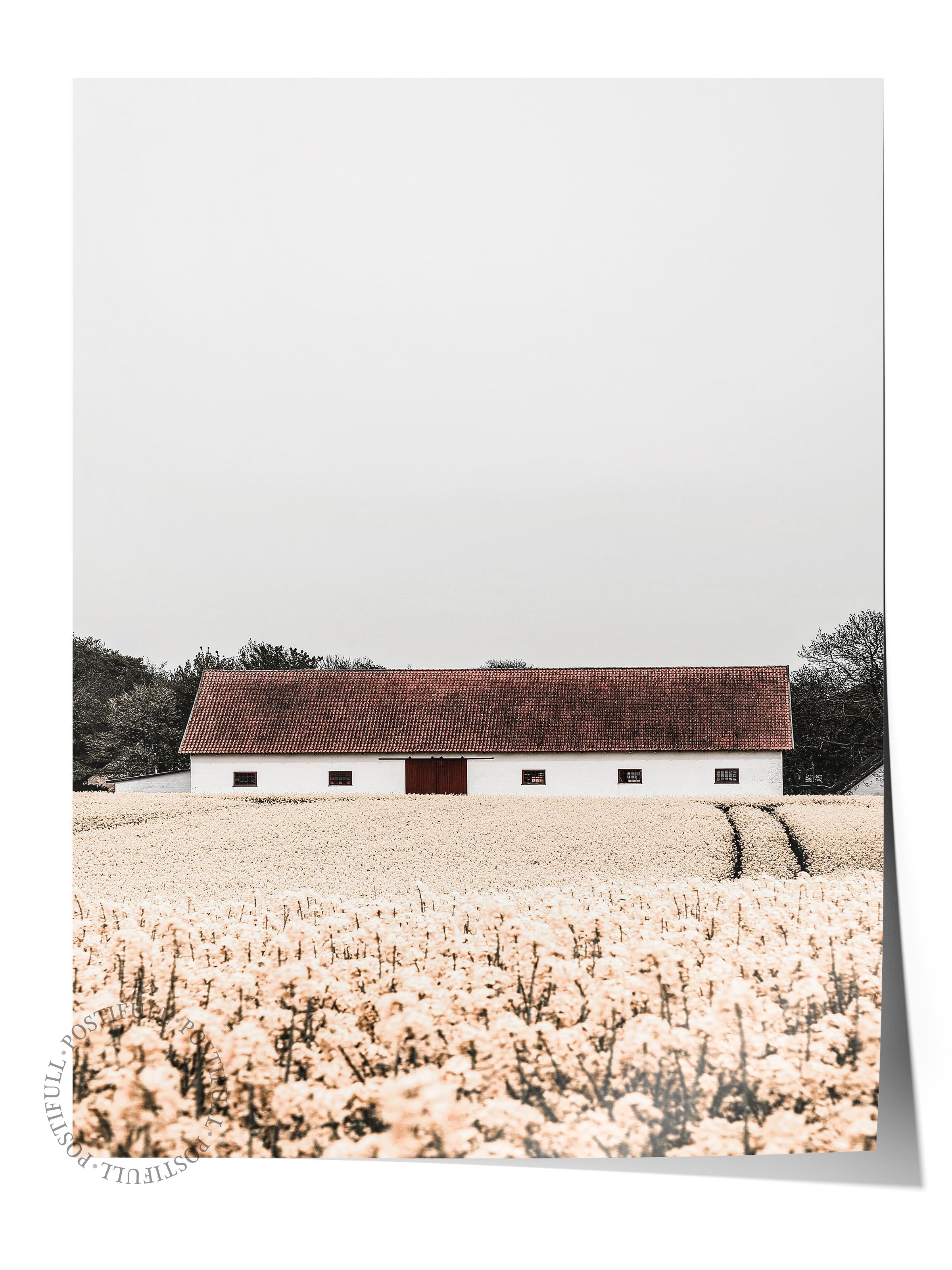 Rustic Çerçevesiz Poster, İskandinav Beyaz Tablo, NO:373 Ahır Fotoğraf, Dikey