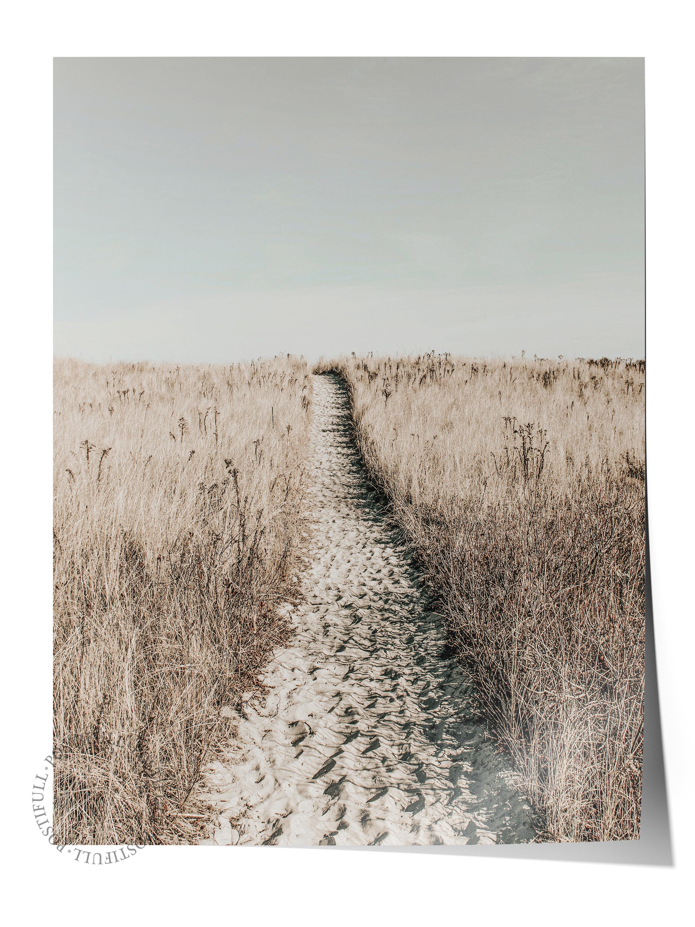 Rustic Çerçevesiz Poster, İskandinav Kahverengi Tablo, NO:371 Yol Fotoğraf, Dikey