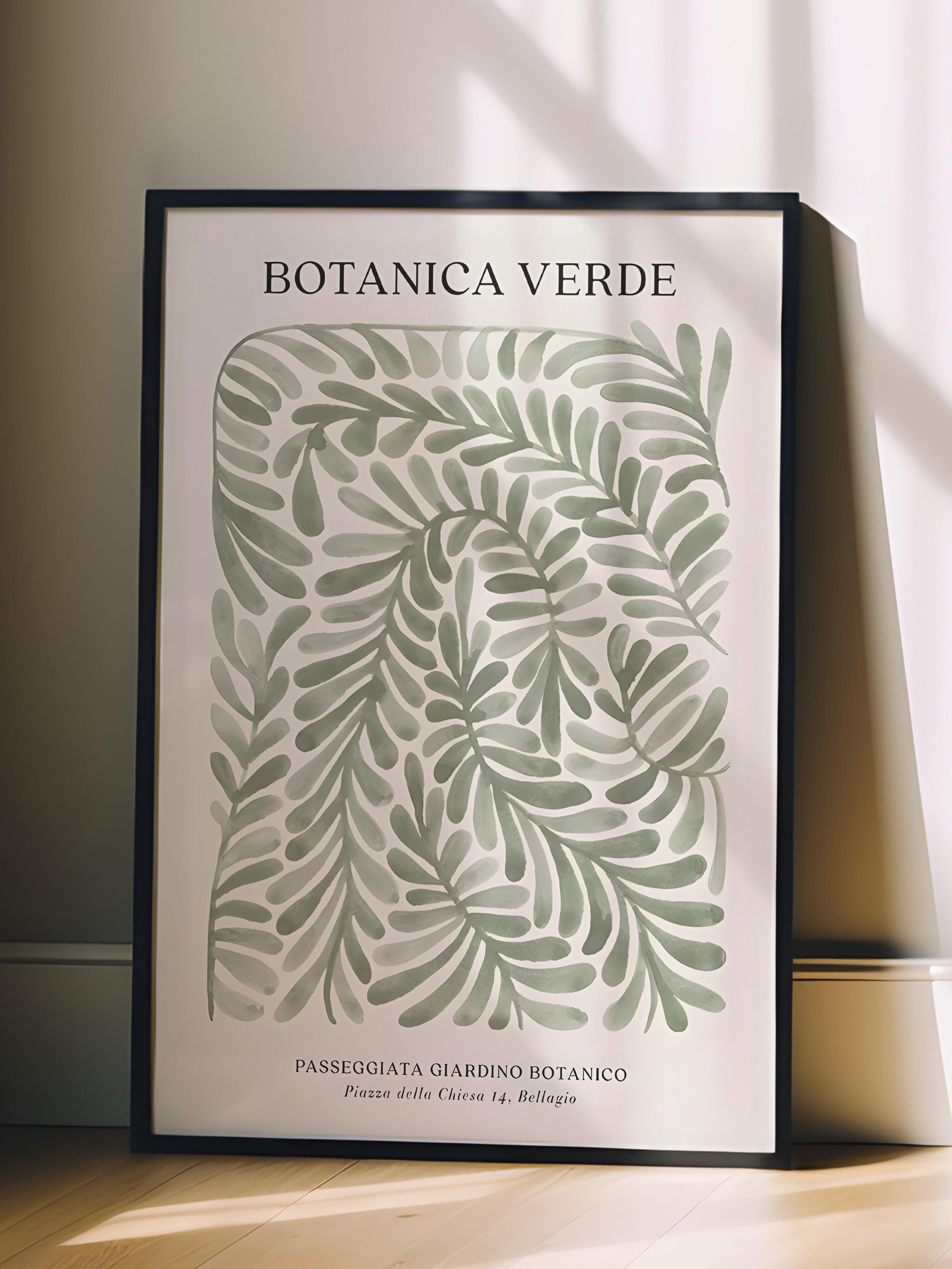 Siyah Çerçeveli Tablo, Poster ve Çerçeve Seti, Botanica Verde Comfort Serisi NO:108594