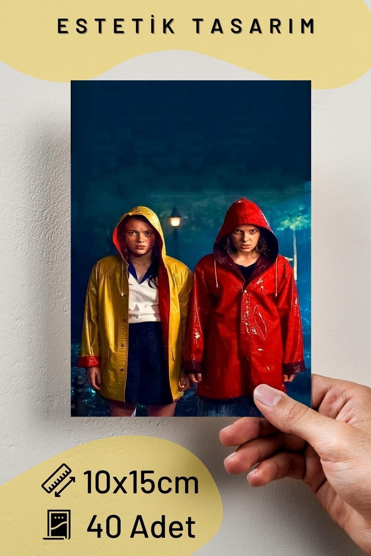 Stranger Things Kolaj Seti - Postcard - Poster Seti - Arkası Yapışkanlı - 40 Adet- 10cm*15cm