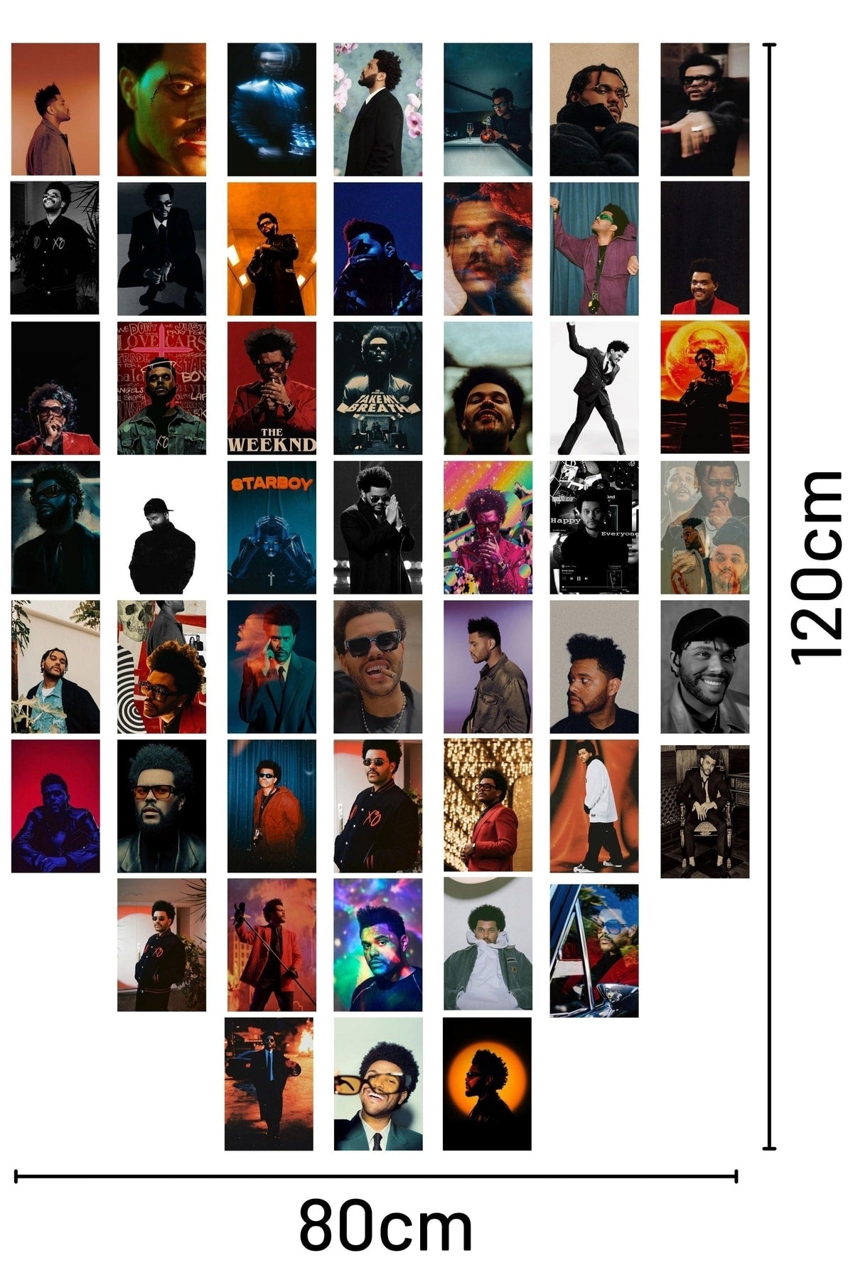 The Weeknd Poster Kolaj Seti - Duvar Posteri - Sticker Bant Hediyeli - 50 Adet - 10*15 Cm