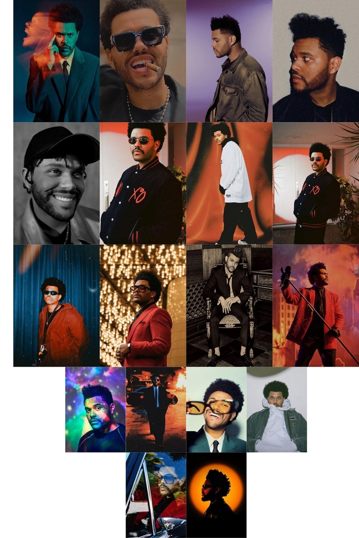 The Weeknd Poster Kolaj Seti - Duvar Posteri - Sticker Bant Hediyeli - 50 Adet - 10*15 Cm