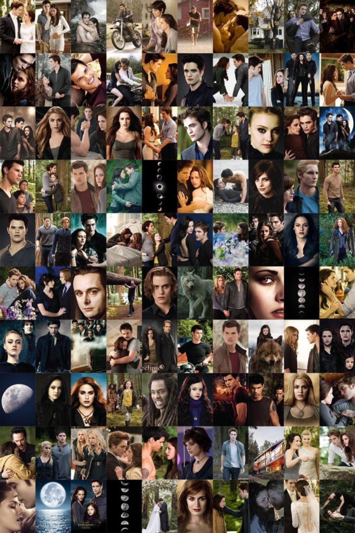 Twilight Film Poster Seti - Arkası Yapışkanlı Kolaj Seti - 100 Adet - Kuşe Kağıt- 10cm*15cm