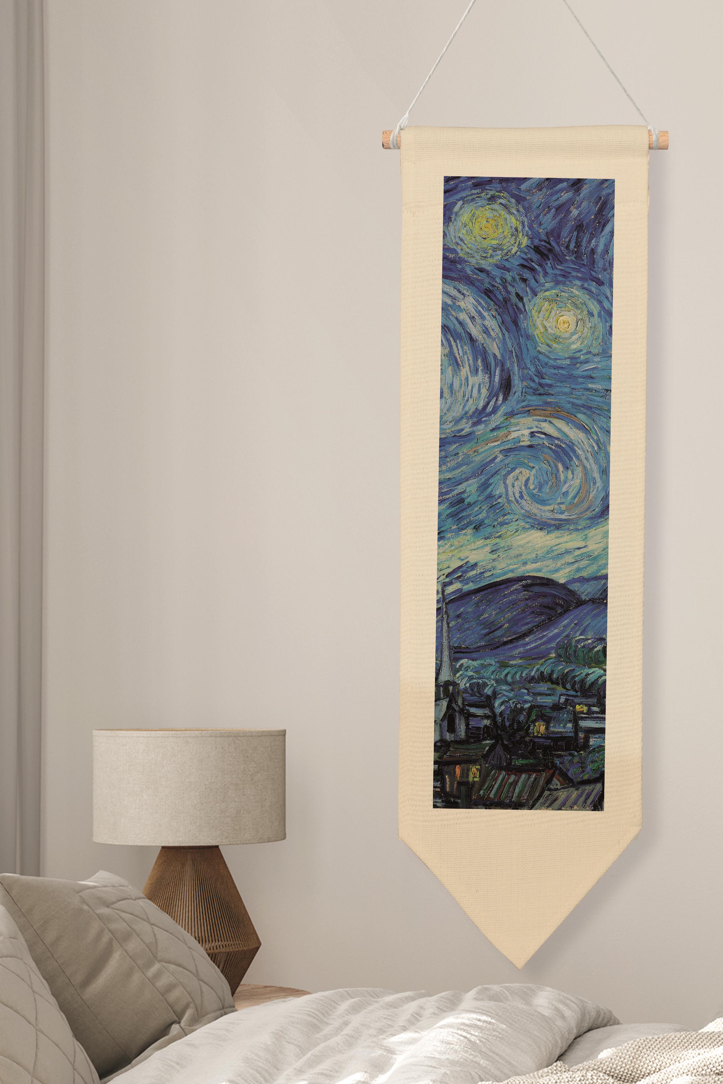 Van Gogh Duvar Halısı, Sanat Serisi Dekor, 100cm Kanvas Flama Askılı Duvar Örtüsü NO:737