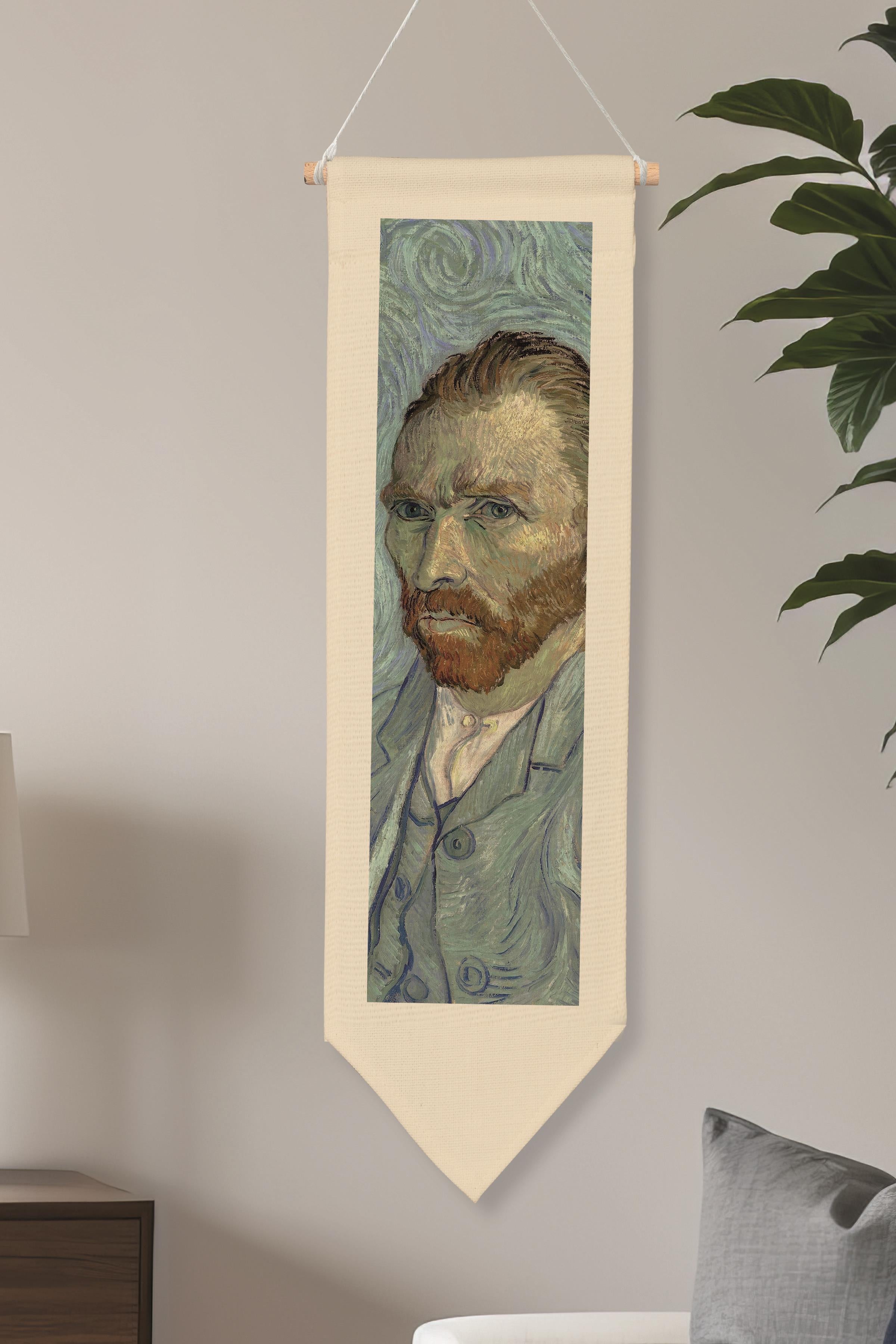 Van Gogh Duvar Halısı, Sanat Serisi Dekor, 100cm Kanvas Flama Askılı Duvar Örtüsü NO:740