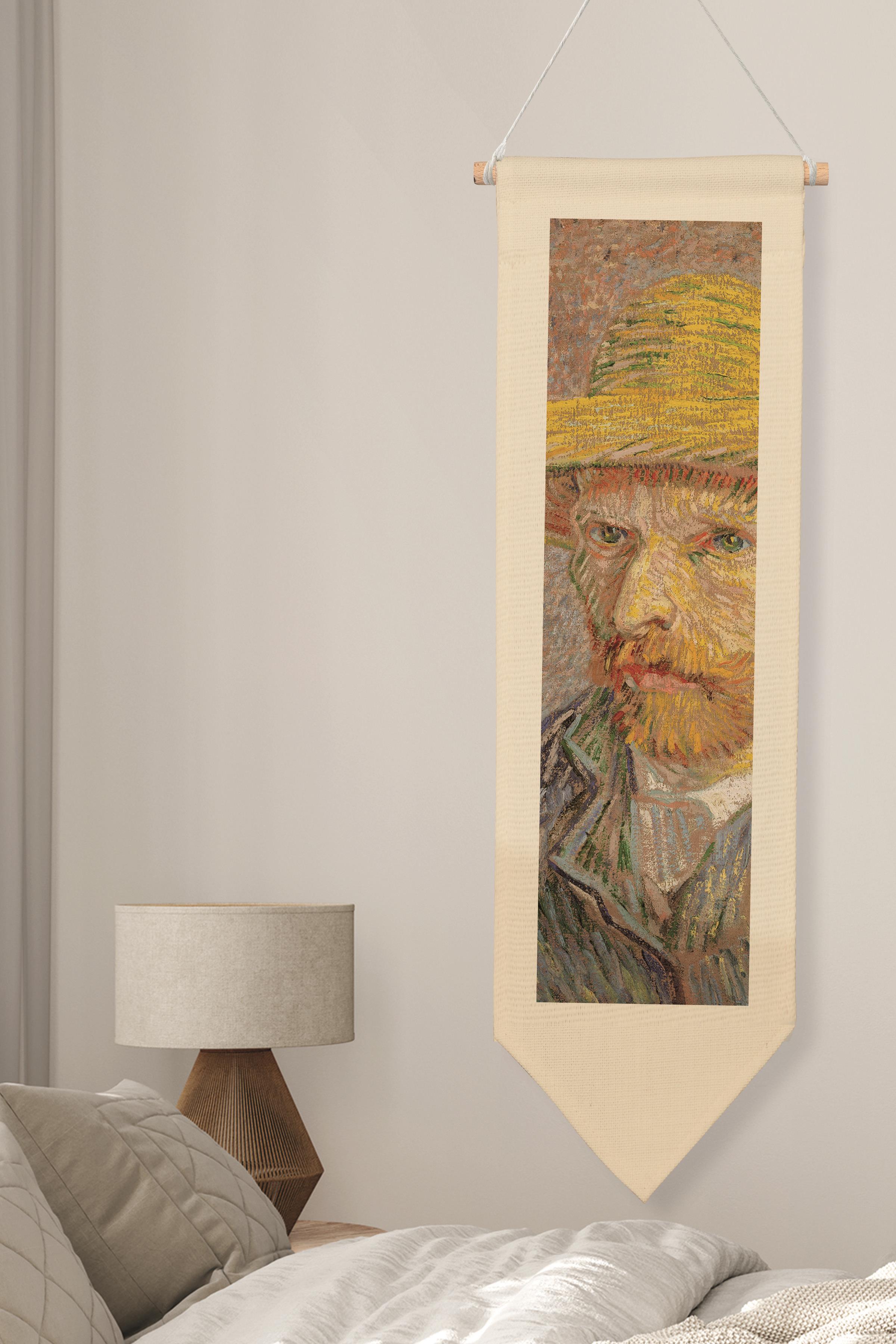 Van Gogh Duvar Halısı, Sanat Serisi Dekor, 100cm Kanvas Flama Askılı Duvar Örtüsü NO:757