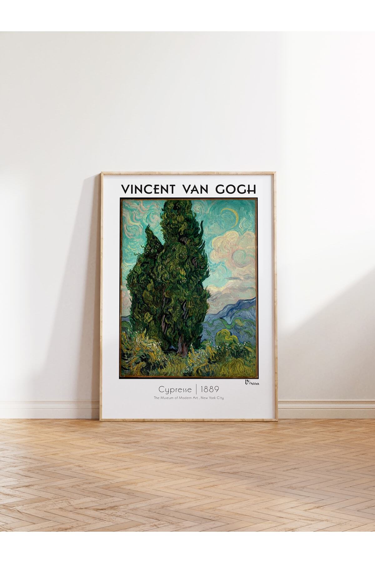 Van Gogh Duvar Posteri - Cypresses - Sanat Serisi Posterleri - Kalın Kağıt, Çerçevesiz