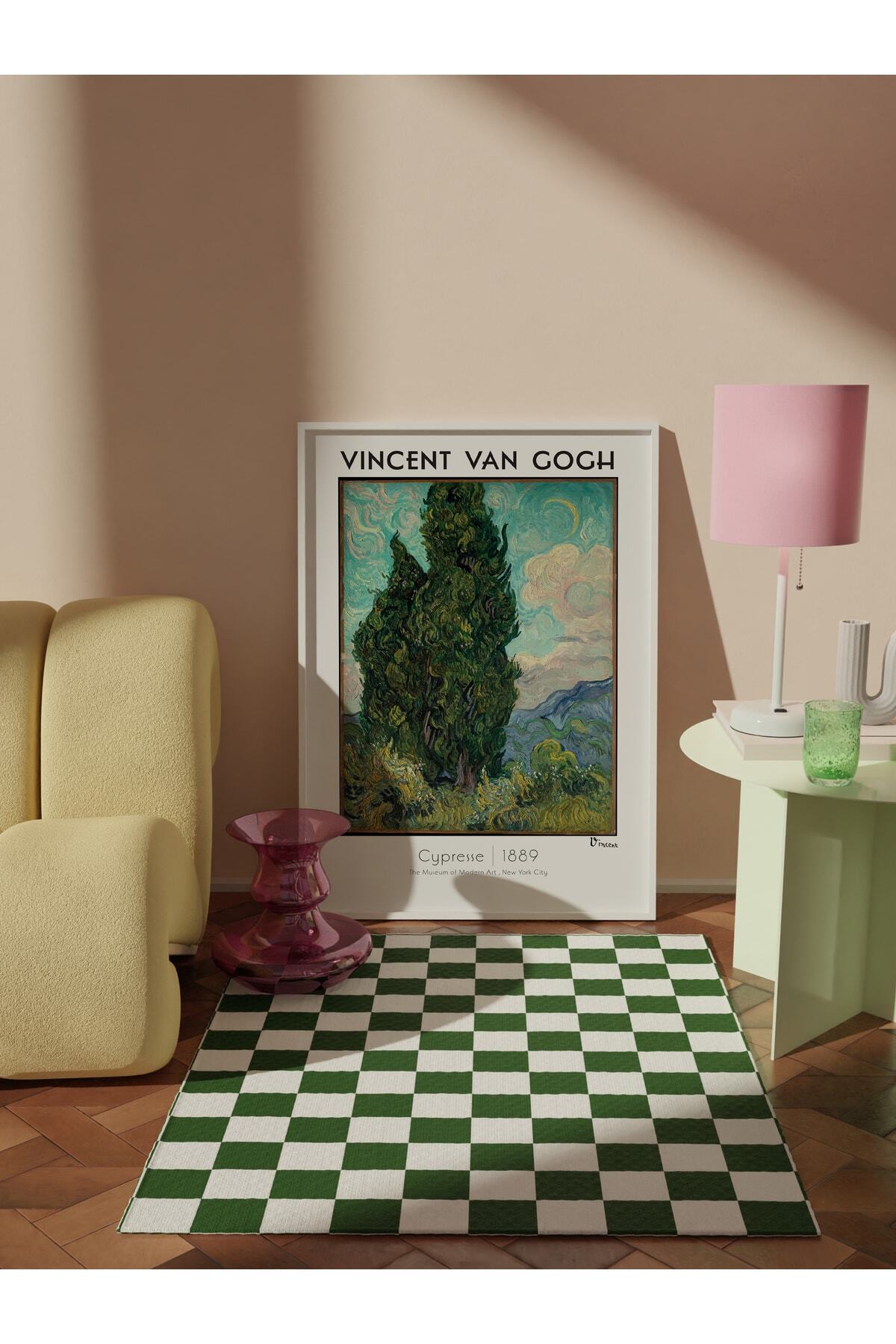 Van Gogh Duvar Posteri - Cypresses - Sanat Serisi Posterleri - Kalın Kağıt, Çerçevesiz