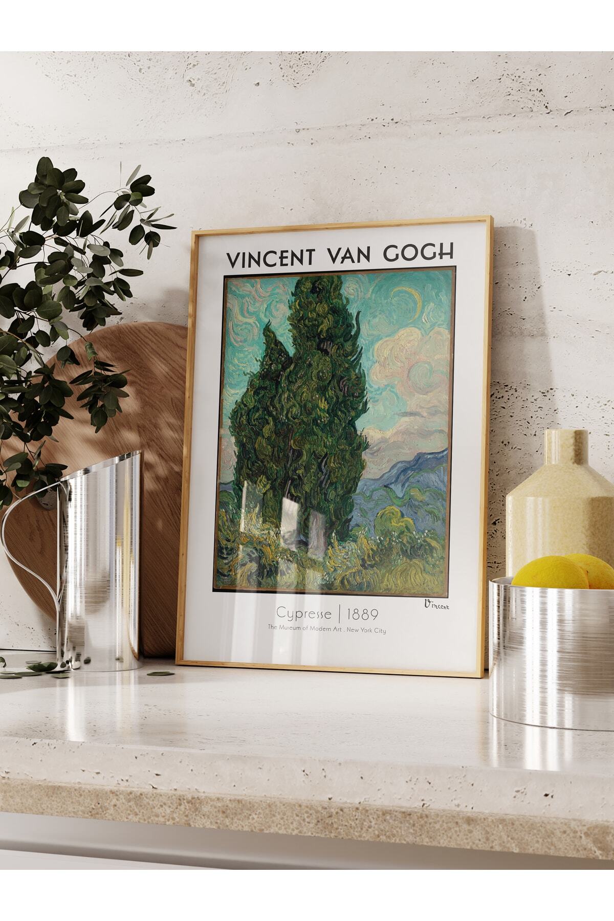 Van Gogh Duvar Posteri - Cypresses - Sanat Serisi Posterleri - Kalın Kağıt, Çerçevesiz