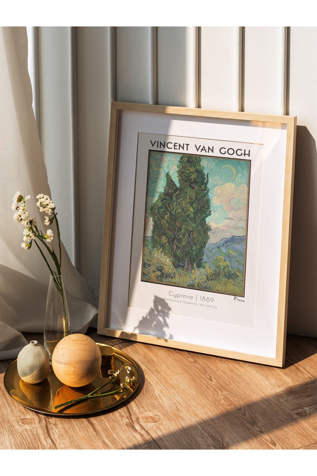 Van Gogh Duvar Posteri - Cypresses - Sanat Serisi Posterleri - Kalın Kağıt, Çerçevesiz