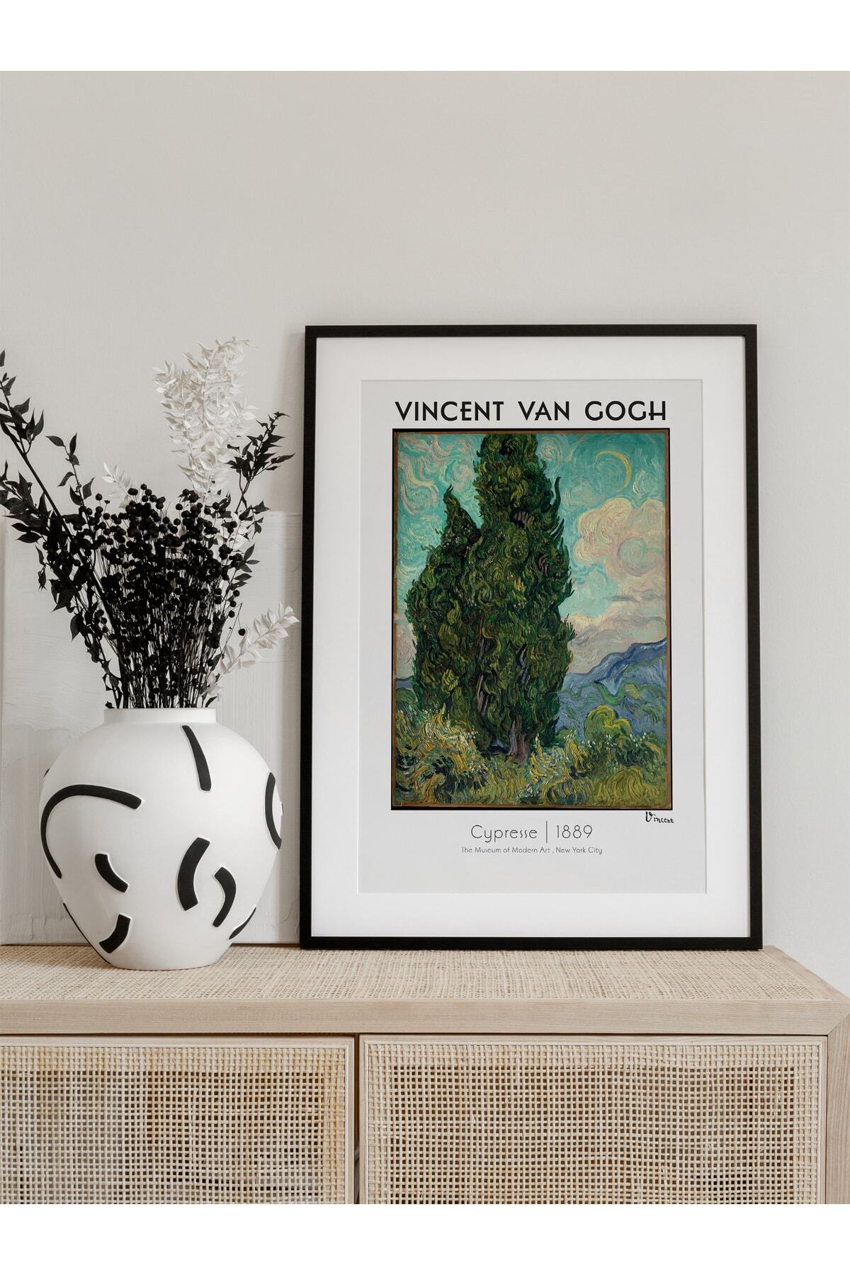 Van Gogh Duvar Posteri - Cypresses - Sanat Serisi Posterleri - Kalın Kağıt, Çerçevesiz