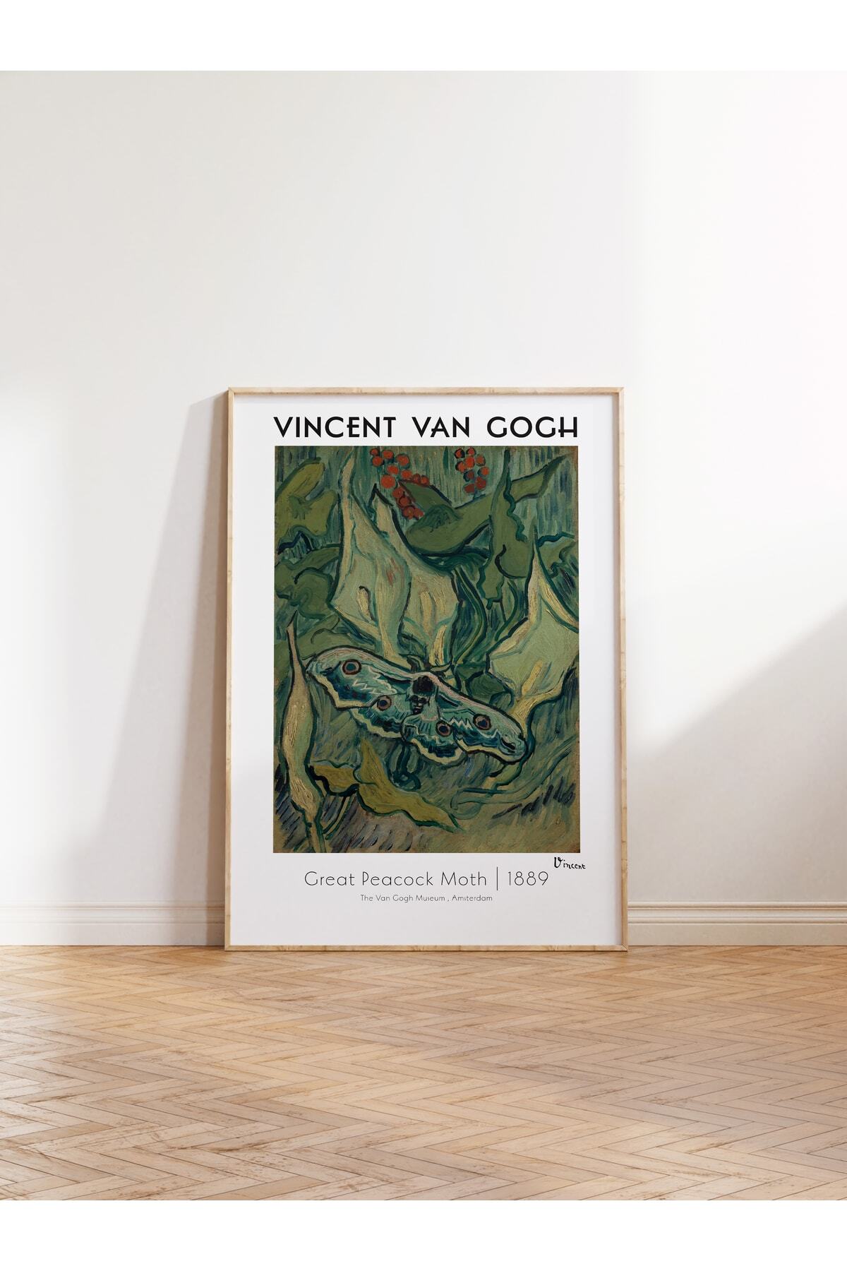 Van Gogh Duvar Posteri - Great Peacock Moth- Sanat Serisi Posterleri - Kalın Kağıt, Çerçevesiz