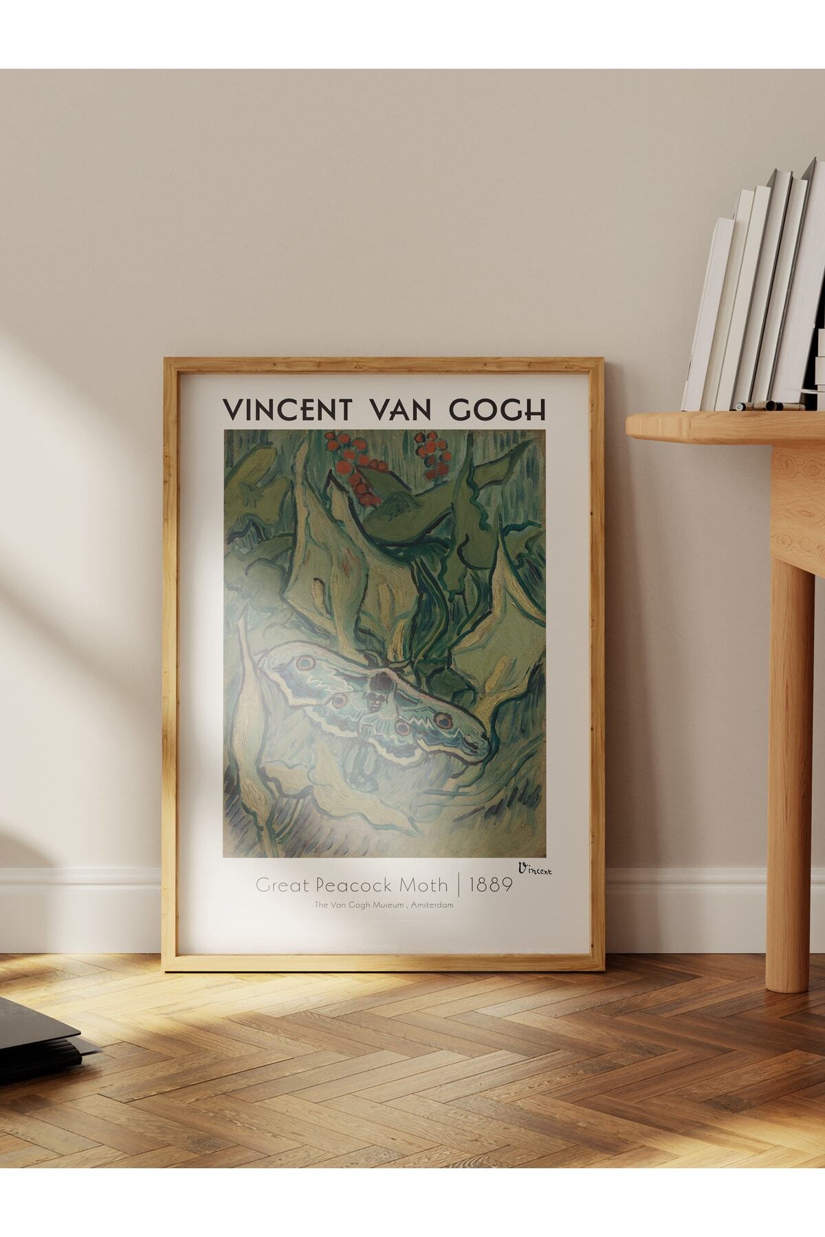 Van Gogh Duvar Posteri - Great Peacock Moth- Sanat Serisi Posterleri - Kalın Kağıt, Çerçevesiz