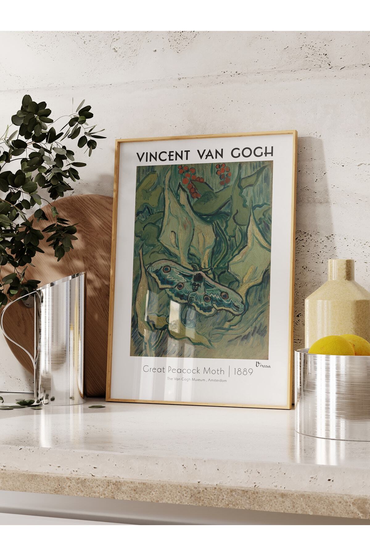 Van Gogh Duvar Posteri - Great Peacock Moth- Sanat Serisi Posterleri - Kalın Kağıt, Çerçevesiz