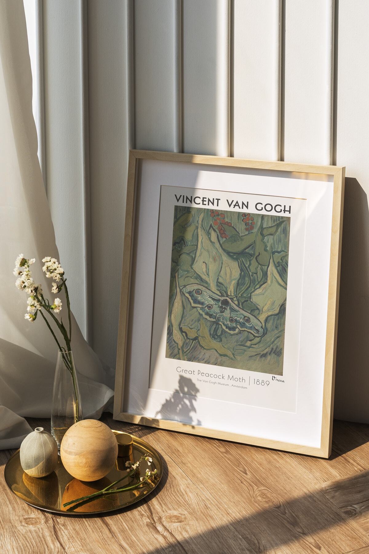 Van Gogh Duvar Posteri - Great Peacock Moth- Sanat Serisi Posterleri - Kalın Kağıt, Çerçevesiz