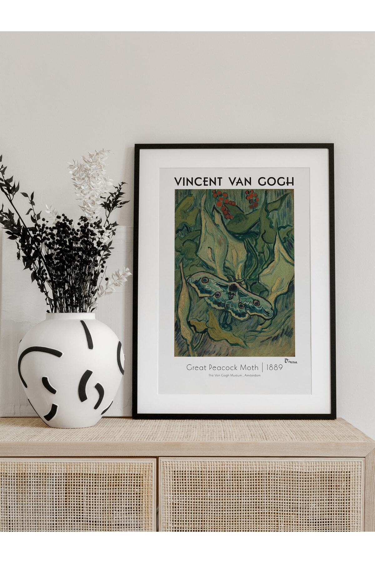 Van Gogh Duvar Posteri - Great Peacock Moth- Sanat Serisi Posterleri - Kalın Kağıt, Çerçevesiz