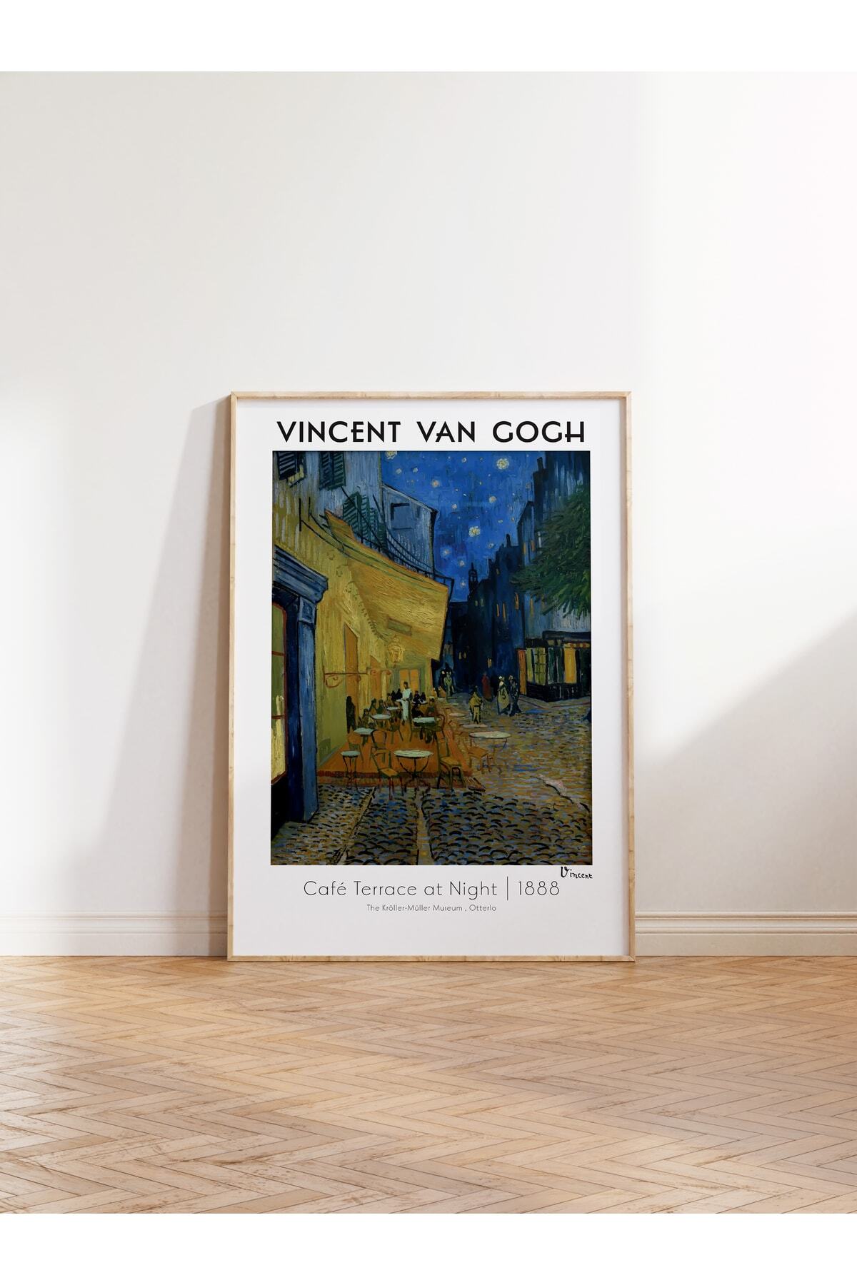 Van Gogh Duvar Posteri - Kafe Terasta Gece- Café Terrace At Night - Sanat Posterleri-çerçevesiz