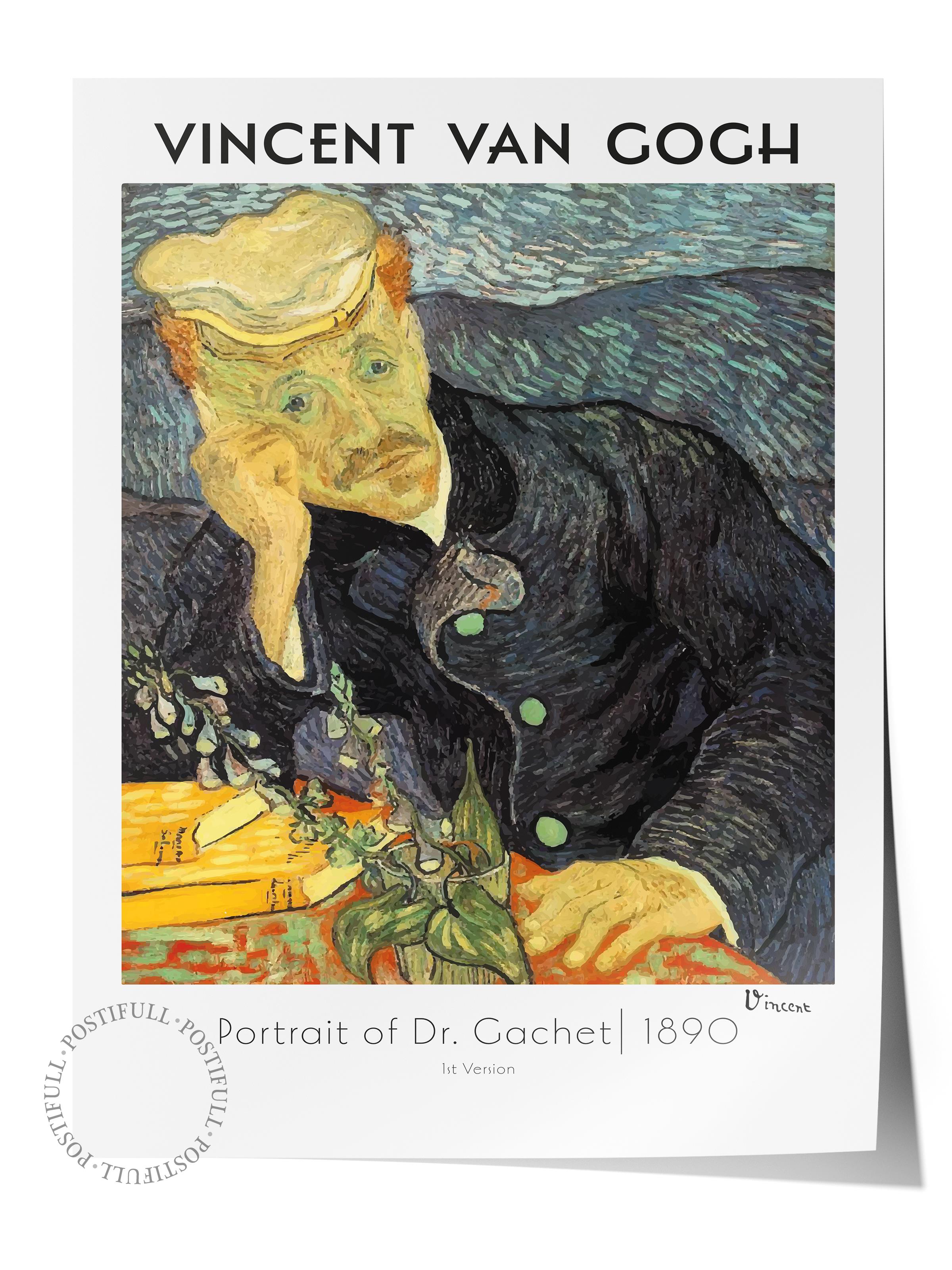 Van Gogh Duvar Posteri -portrait Of Dr. Gachet - Sanat Serisi Posterleri - Kalın Kağıt, Çerçevesiz