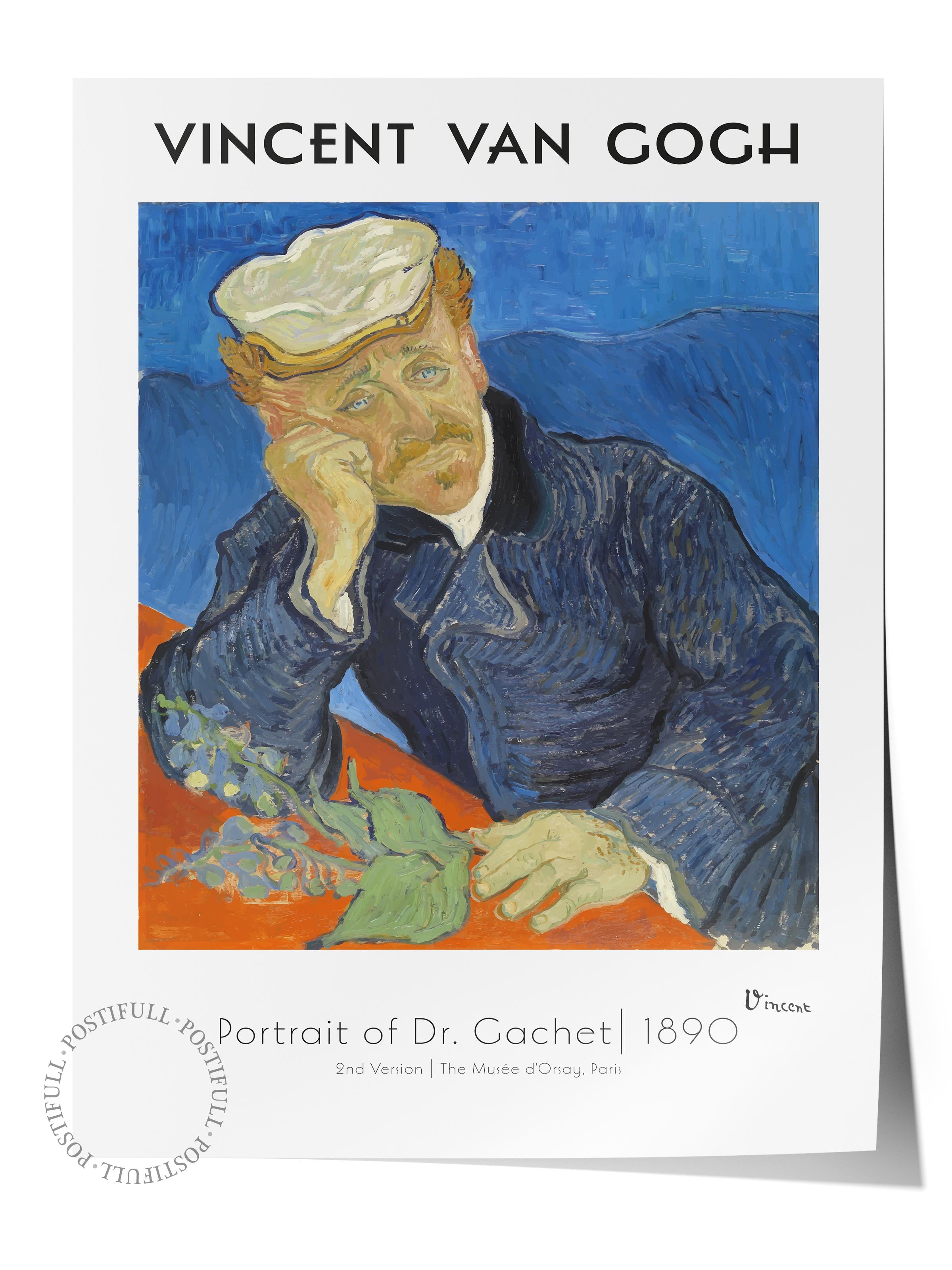 Van Gogh Duvar Posteri - Portrait Of Dr. Gachet - Sanat Serisi Posterleri - Kalın Kağıt, Çerçevesiz