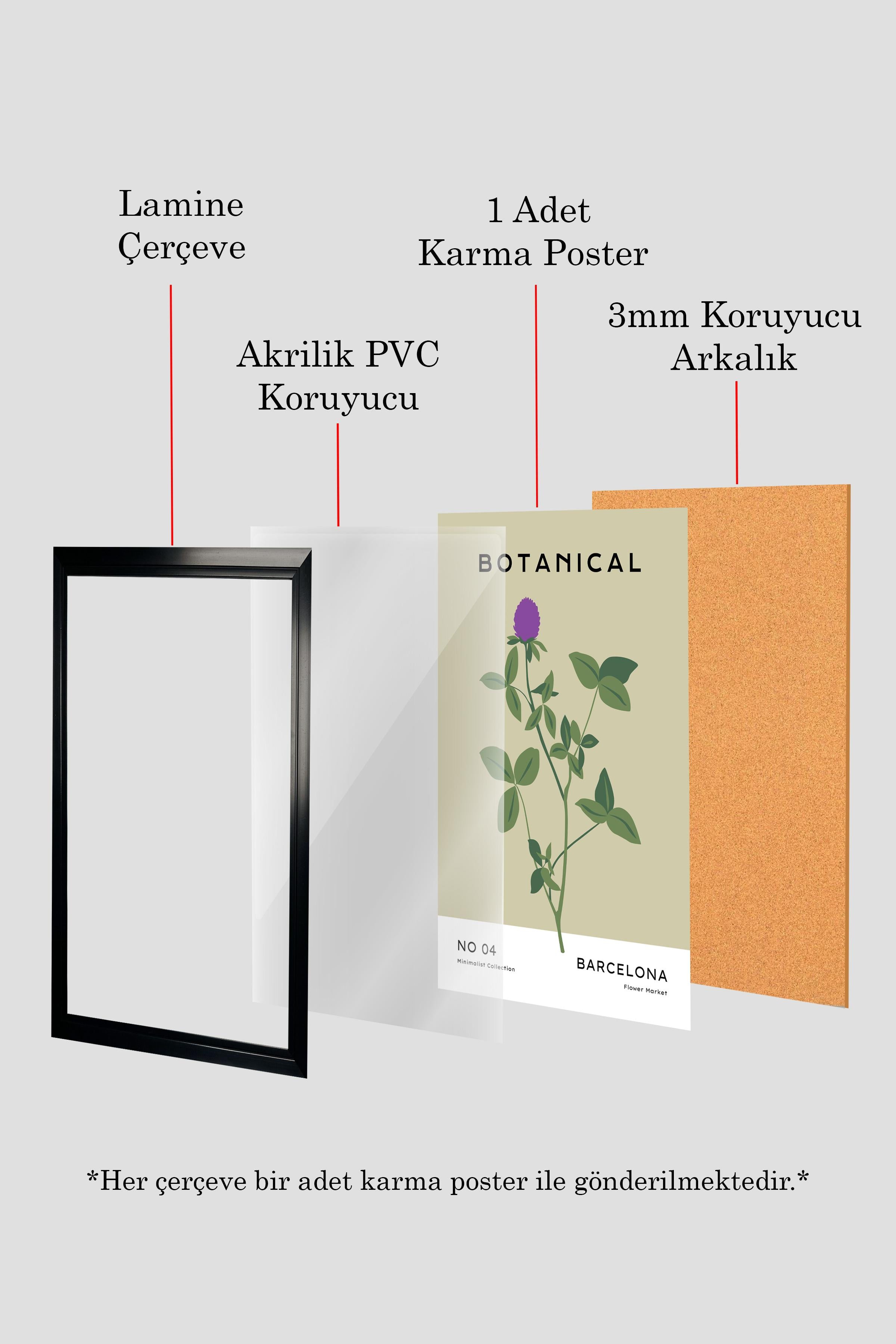 Vintage Kahverengi Çerçeve, Poster ve Fotoğraf Çerçevesi, Kalın Profil Duvar Çerçevesi, 3 Adet