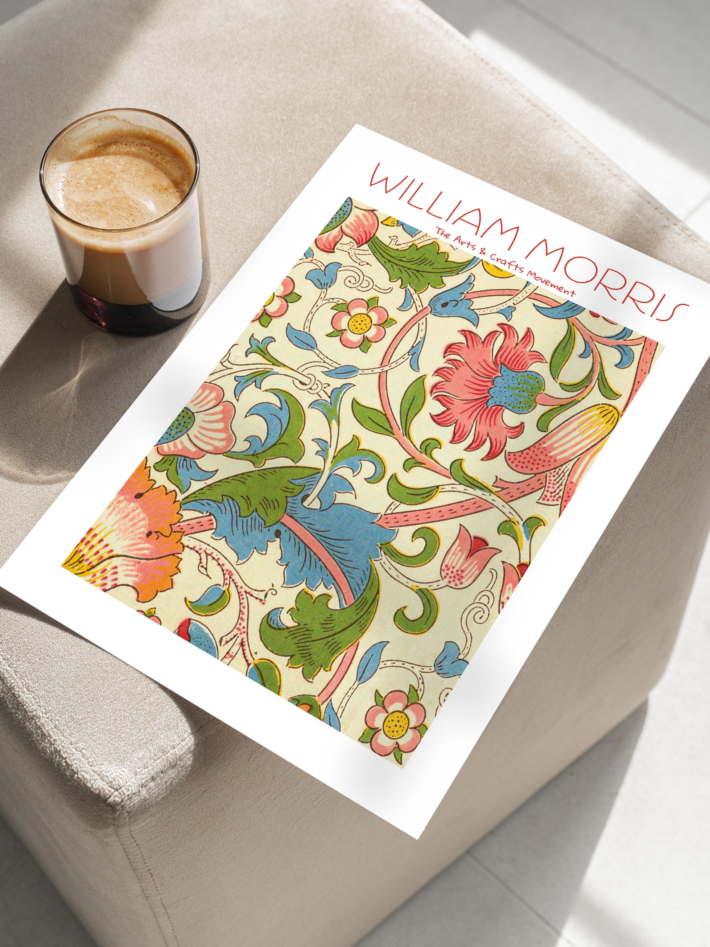 William Morris Poster - William Morris Tasarımları - Sanat Serisi - Çerçevesiz Duvar Tablosu - Parlak ve Kalın Fine Art Kağıt Poster