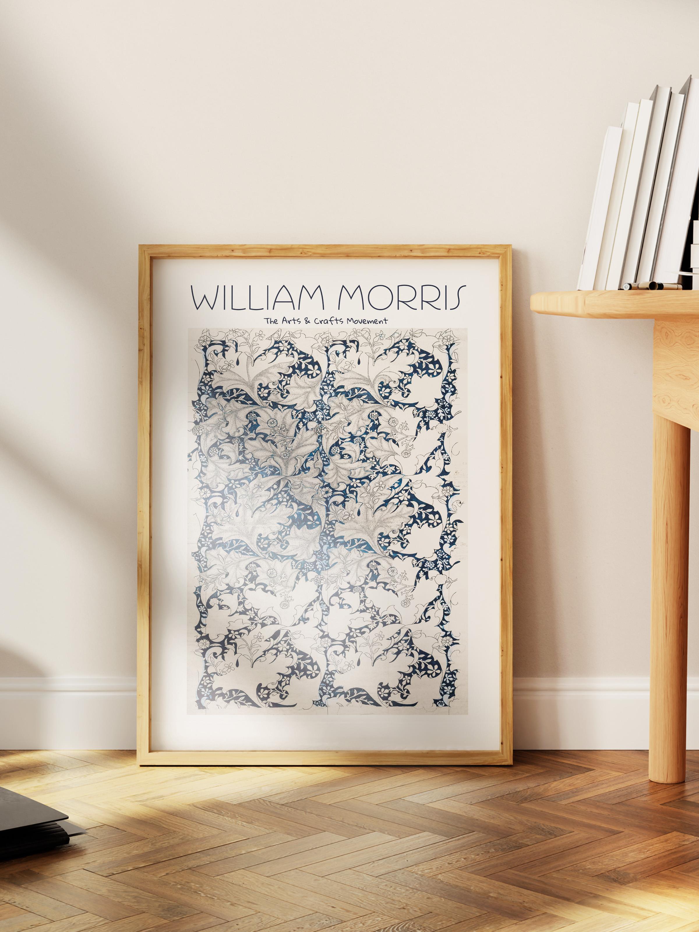 William Morris Poster - William Morris Tasarımları - Sanat Serisi - Beyaz Çerçevesiz Duvar Tablosu - Parlak ve Kalın Fine Art Kağıt Poster