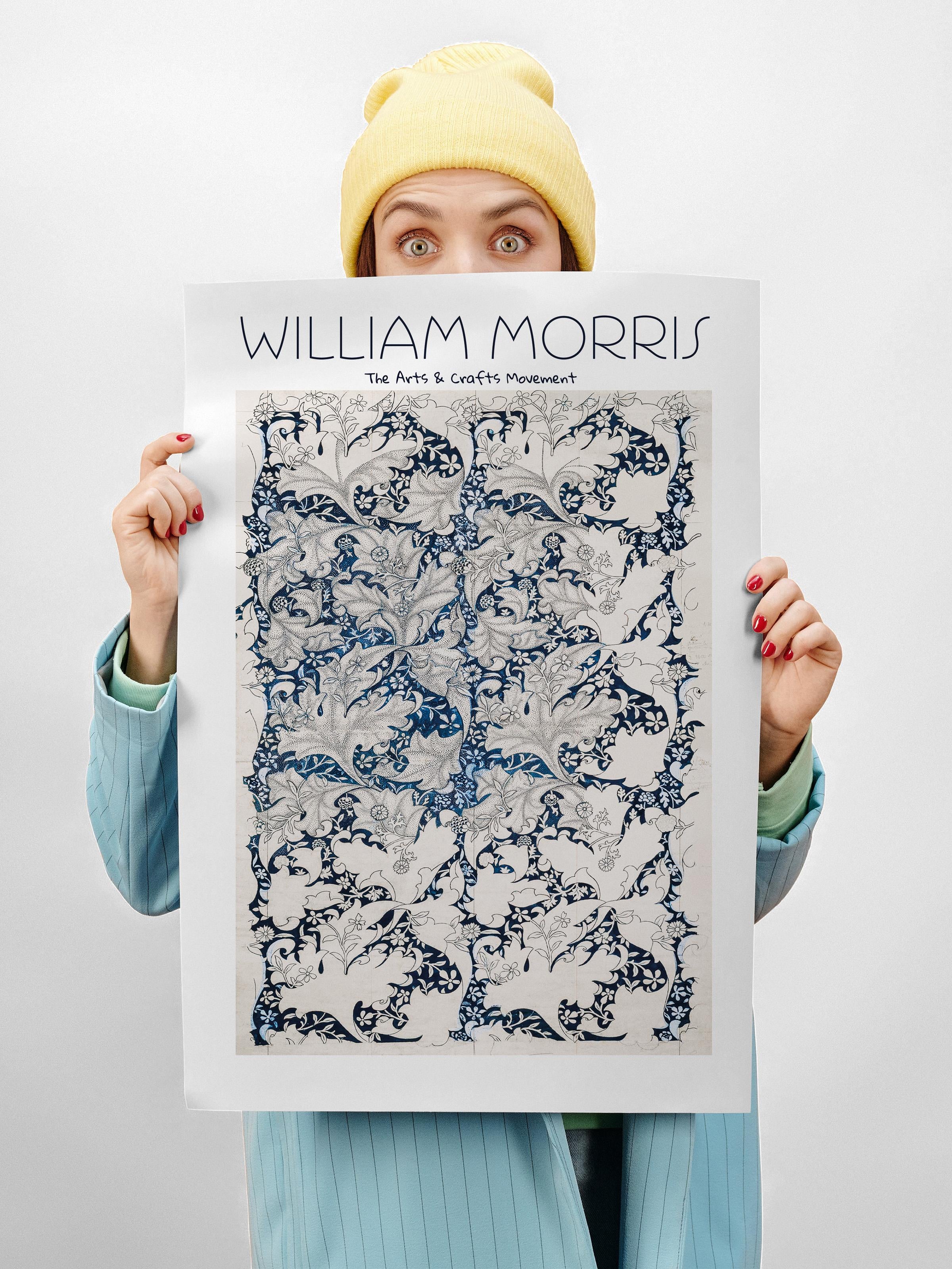 William Morris Poster - William Morris Tasarımları - Sanat Serisi - Beyaz Çerçevesiz Duvar Tablosu - Parlak ve Kalın Fine Art Kağıt Poster