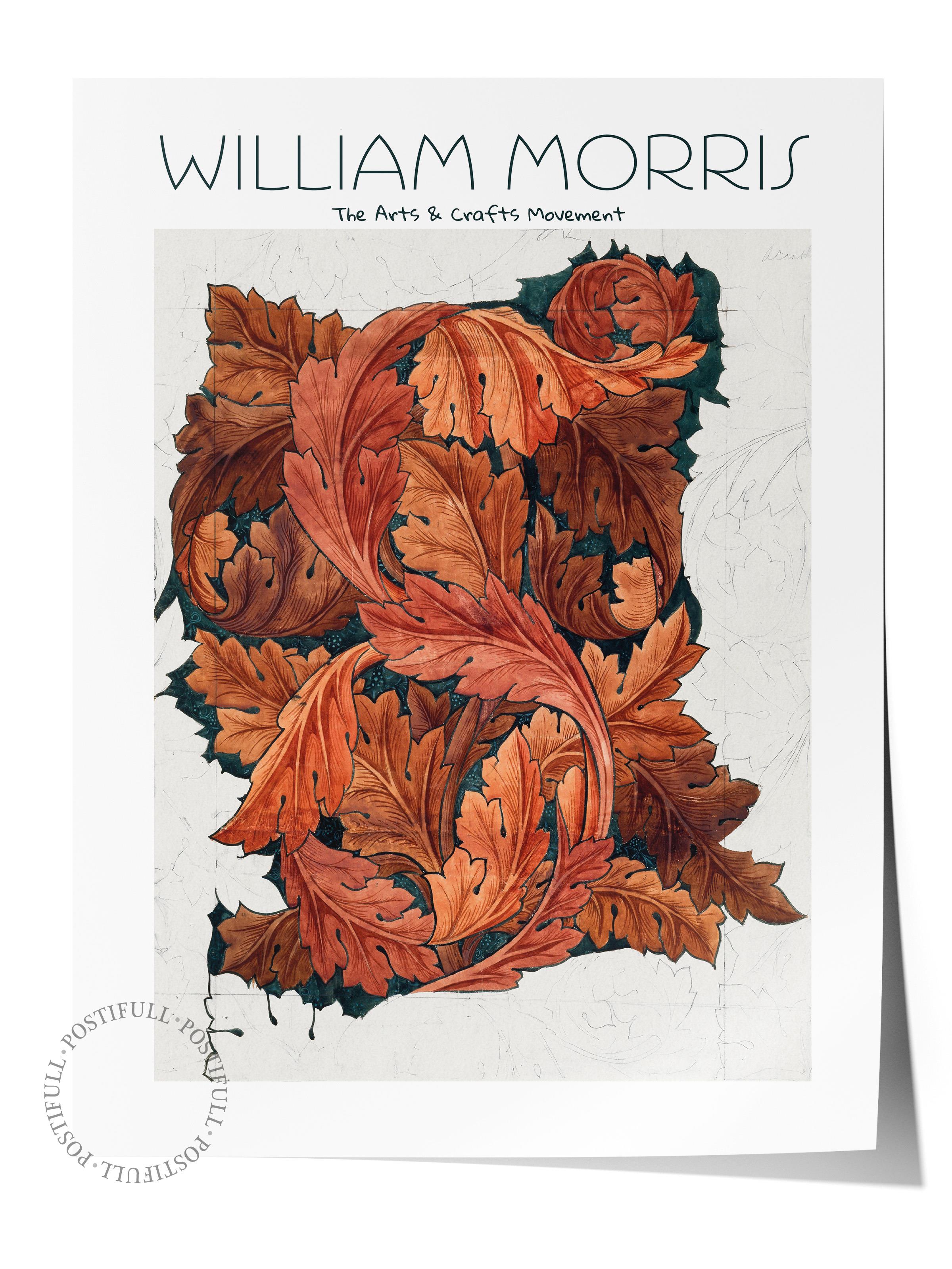 William Morris Poster - William Morris Tasarımları - Sanat Serisi - Çerçevesiz Duvar Tablosu - Parlak ve Kalın Fine Art Kağıt Poster