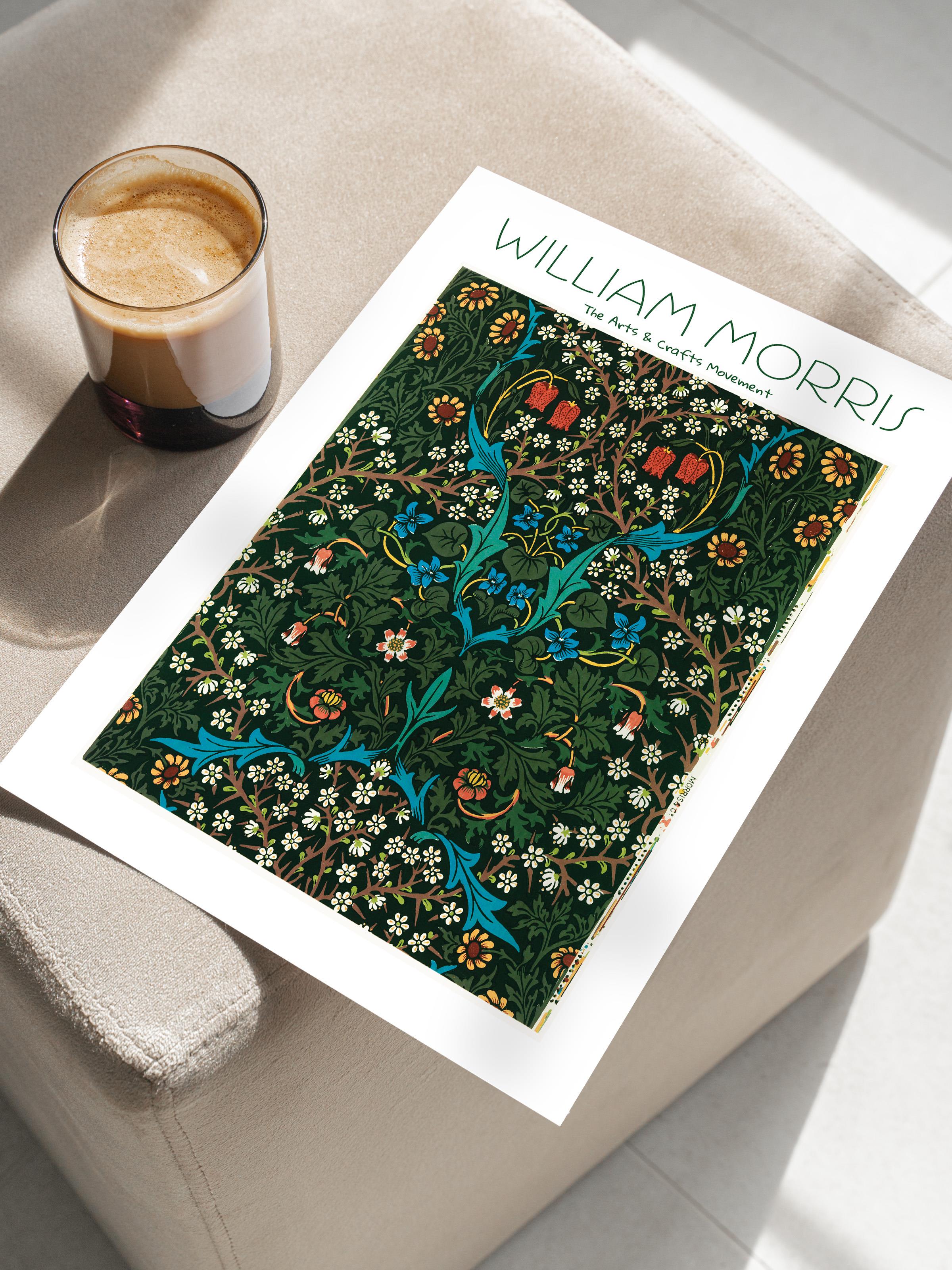 William Morris Poster - William Morris Tasarımları - Sanat Serisi - Çerçevesiz Duvar Tablosu - Parlak ve Kalın Fine Art Kağıt Poster