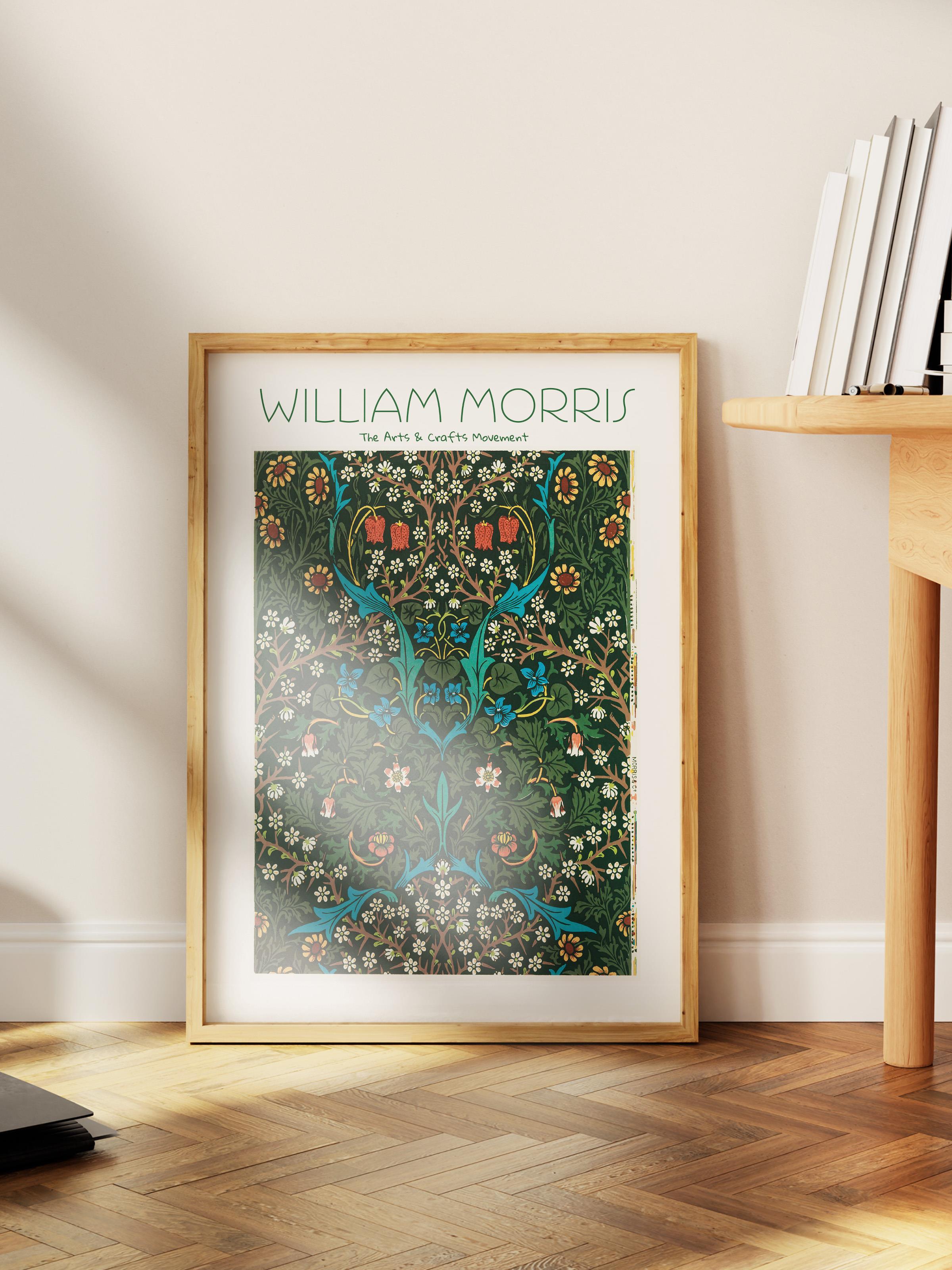 William Morris Poster - William Morris Tasarımları - Sanat Serisi - Çerçevesiz Duvar Tablosu - Parlak ve Kalın Fine Art Kağıt Poster