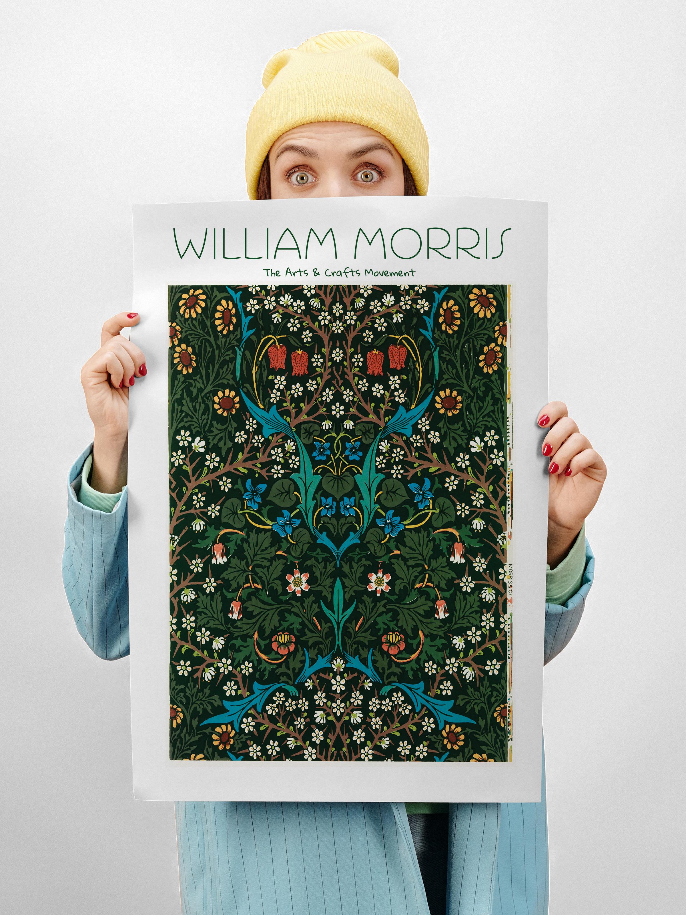 William Morris Poster - William Morris Tasarımları - Sanat Serisi - Çerçevesiz Duvar Tablosu - Parlak ve Kalın Fine Art Kağıt Poster