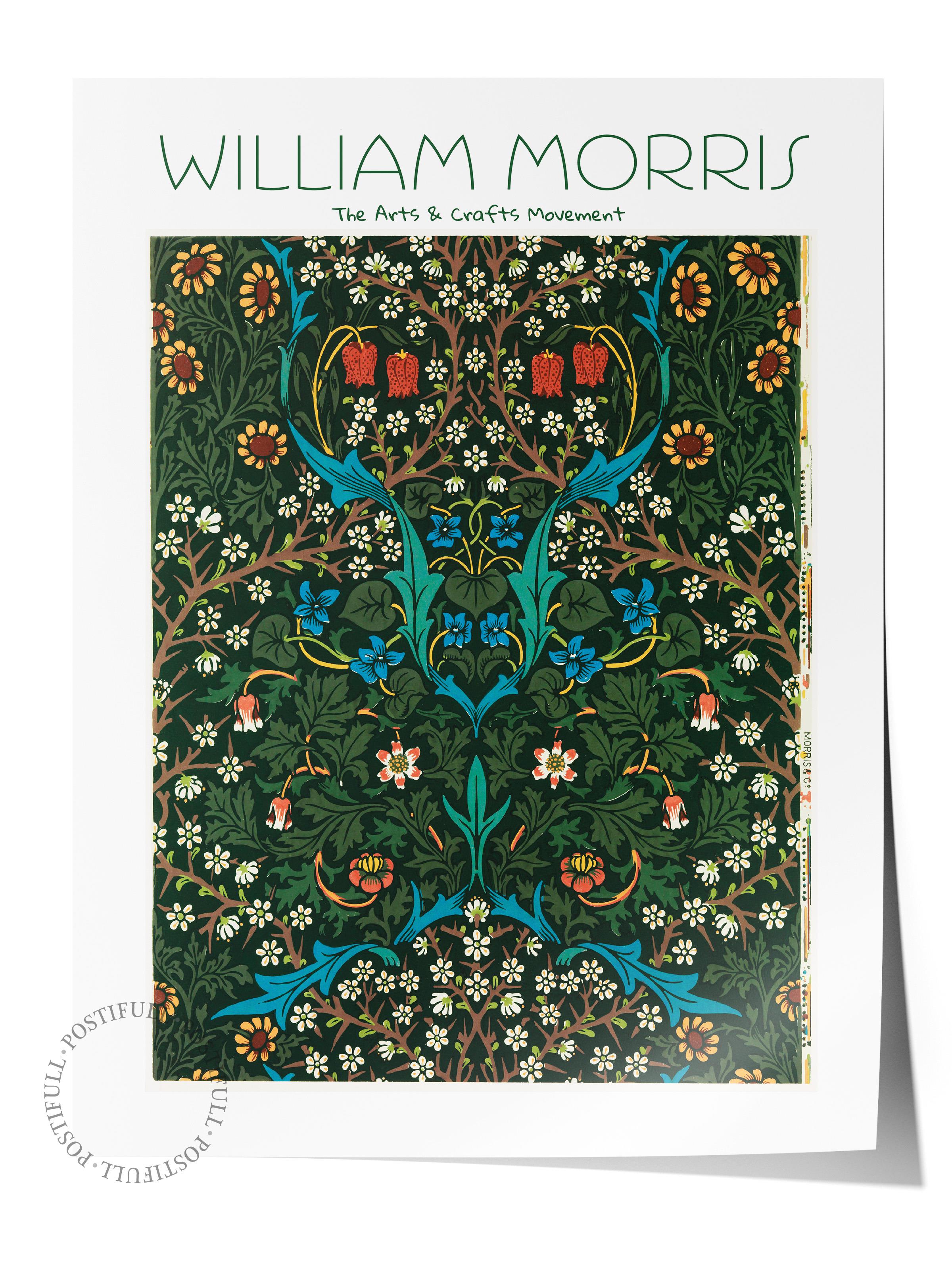 William Morris Poster - William Morris Tasarımları - Sanat Serisi - Çerçevesiz Duvar Tablosu - Parlak ve Kalın Fine Art Kağıt Poster