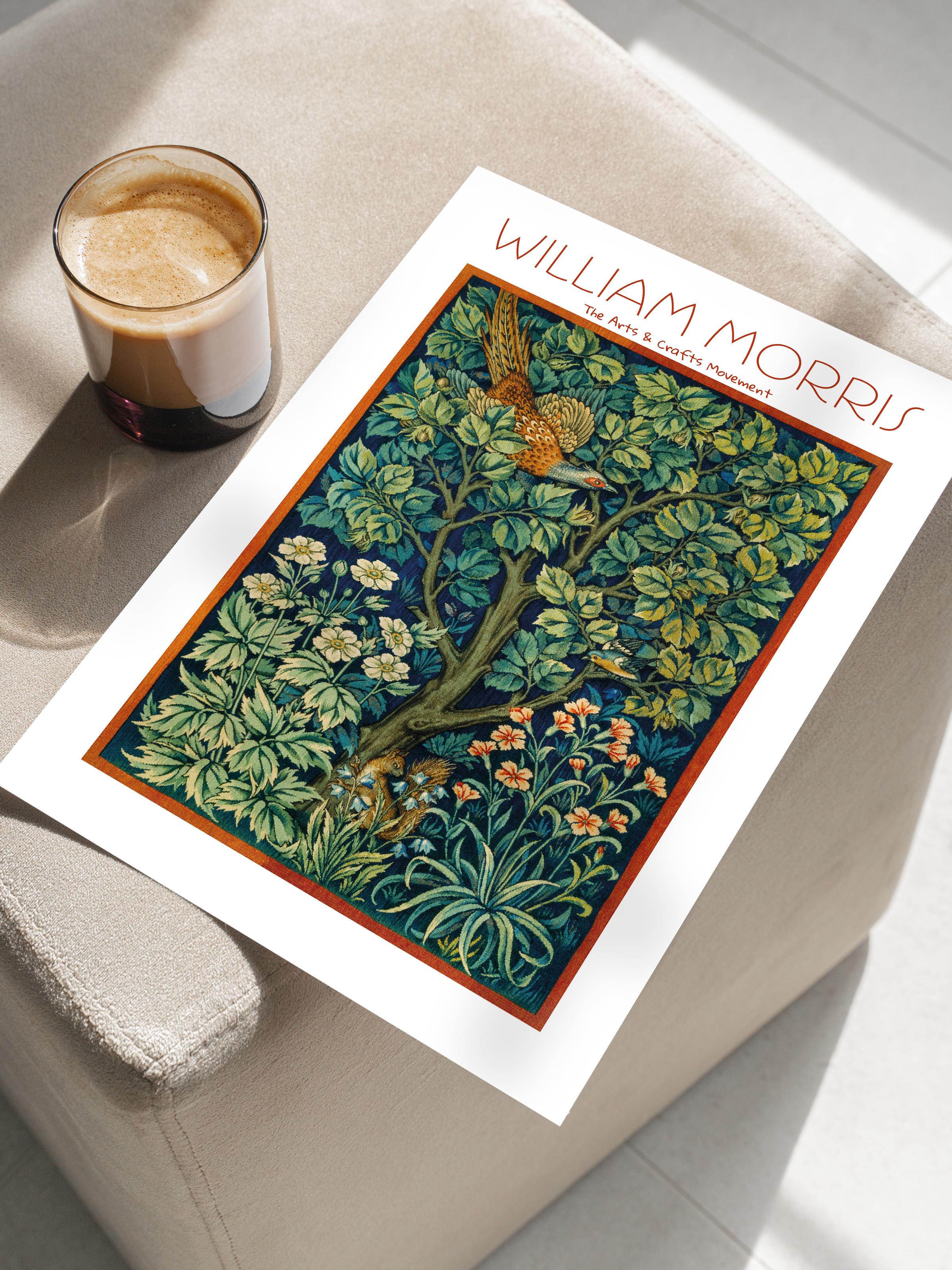 William Morris Poster - William Morris Tasarımları - Sanat Serisi - Çerçevesiz Duvar Tablosu - Parlak ve Kalın Fine Art Kağıt Poster