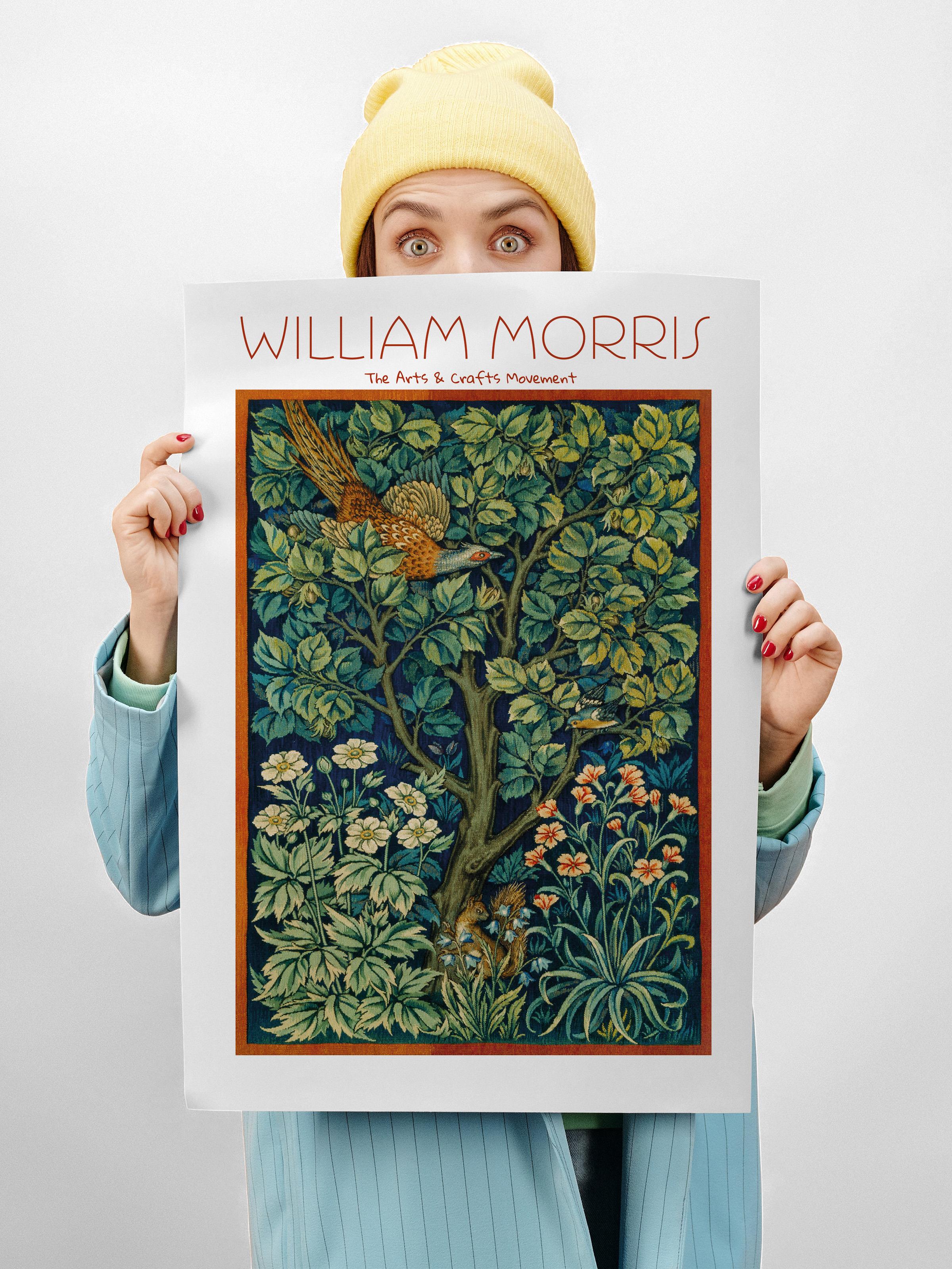 William Morris Poster - William Morris Tasarımları - Sanat Serisi - Çerçevesiz Duvar Tablosu - Parlak ve Kalın Fine Art Kağıt Poster