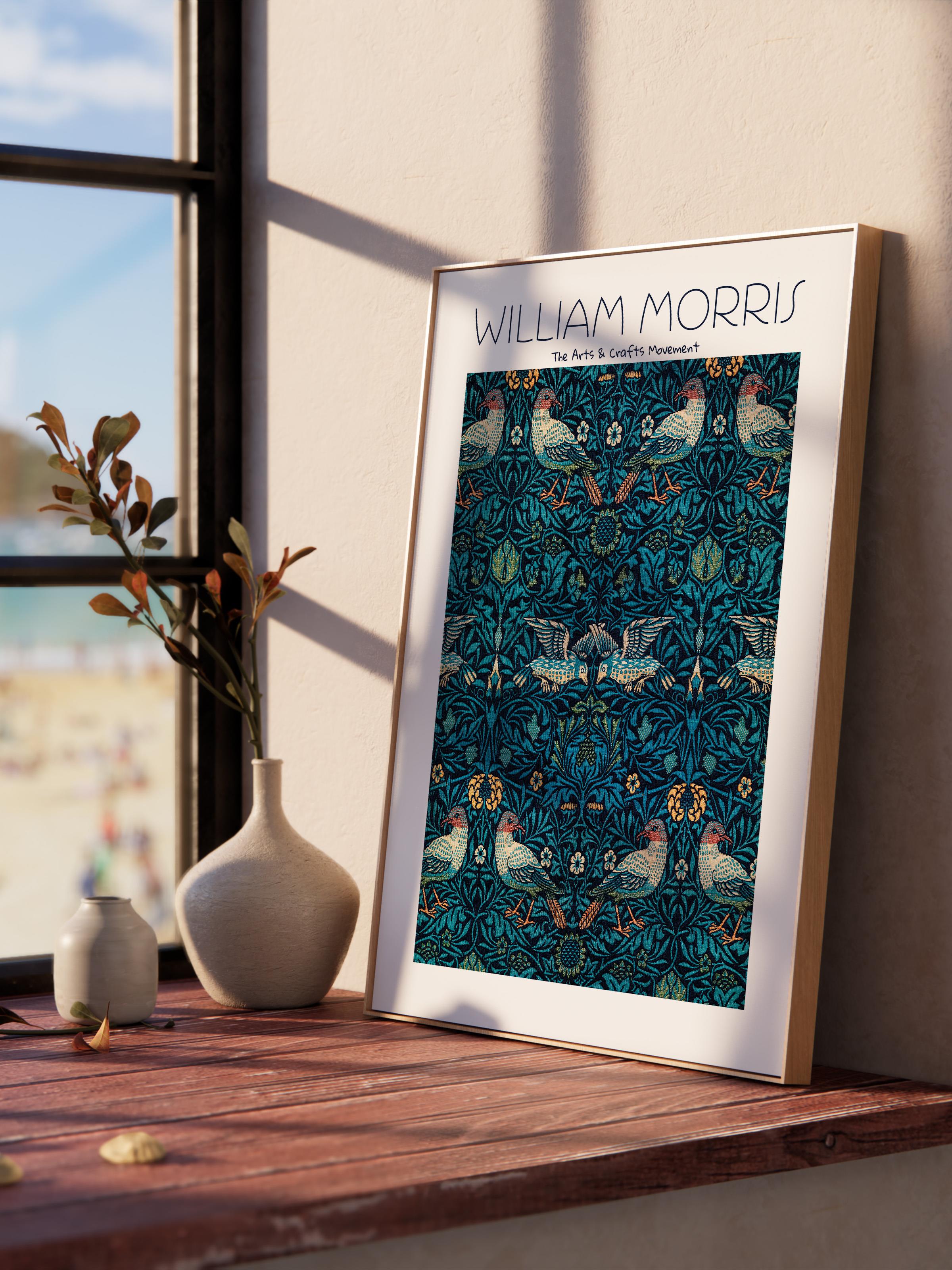 William Morris Poster - William Morris Tasarımları - Sanat Serisi - Çerçevesiz Duvar Tablosu - Parlak ve Kalın Fine Art Kağıt Poster