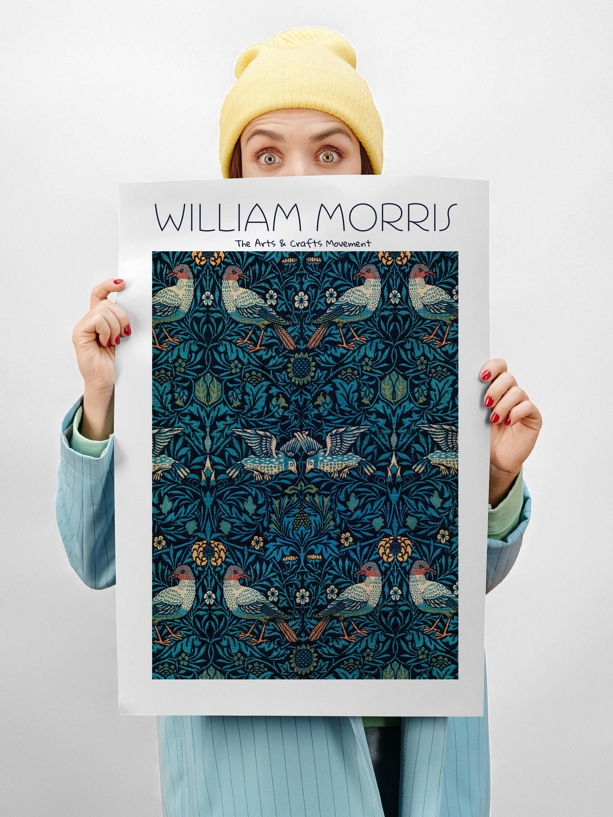 William Morris Poster - William Morris Tasarımları - Sanat Serisi - Çerçevesiz Duvar Tablosu - Parlak ve Kalın Fine Art Kağıt Poster