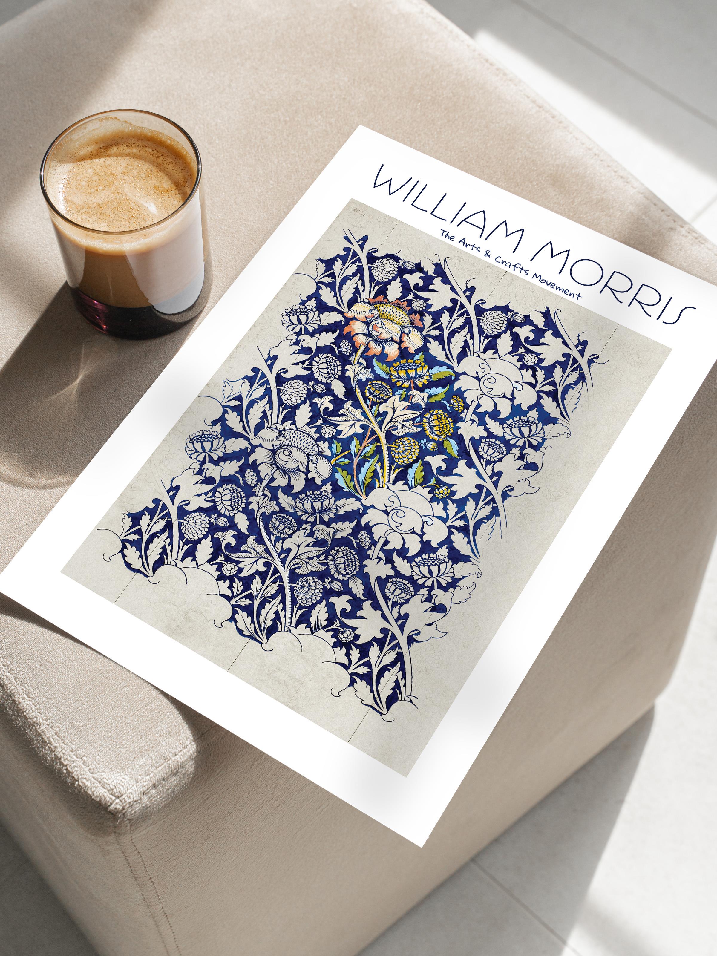 William Morris Poster - William Morris Tasarımları - Sanat Serisi - Çerçevesiz Duvar Tablosu - Parlak ve Kalın Fine Art Kağıt Poster