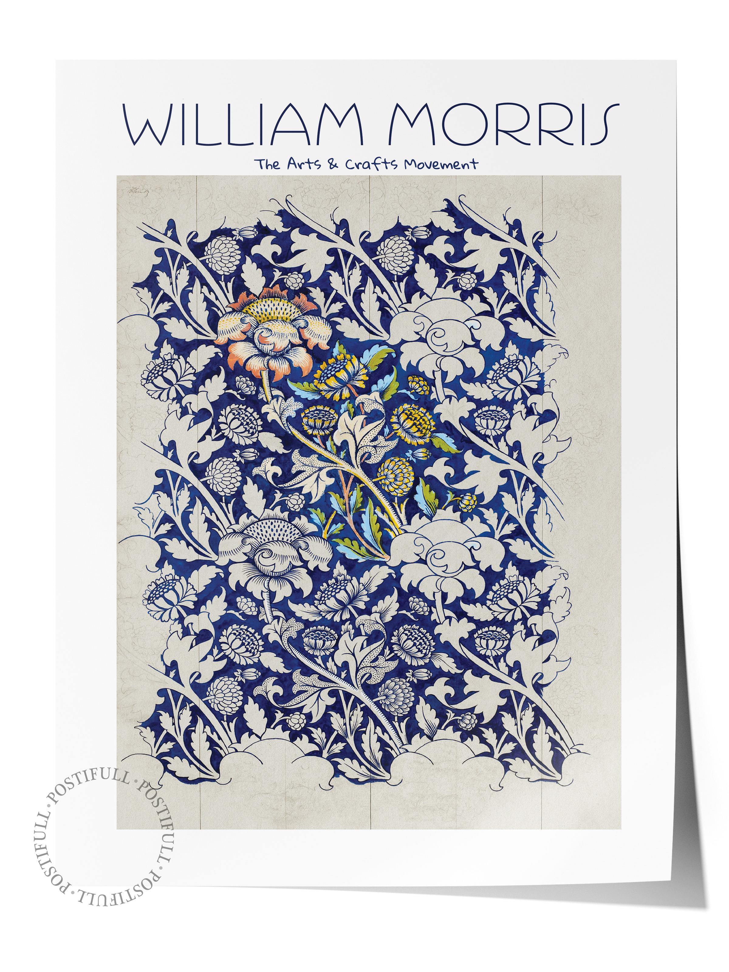 William Morris Poster - William Morris Tasarımları - Sanat Serisi - Çerçevesiz Duvar Tablosu - Parlak ve Kalın Fine Art Kağıt Poster