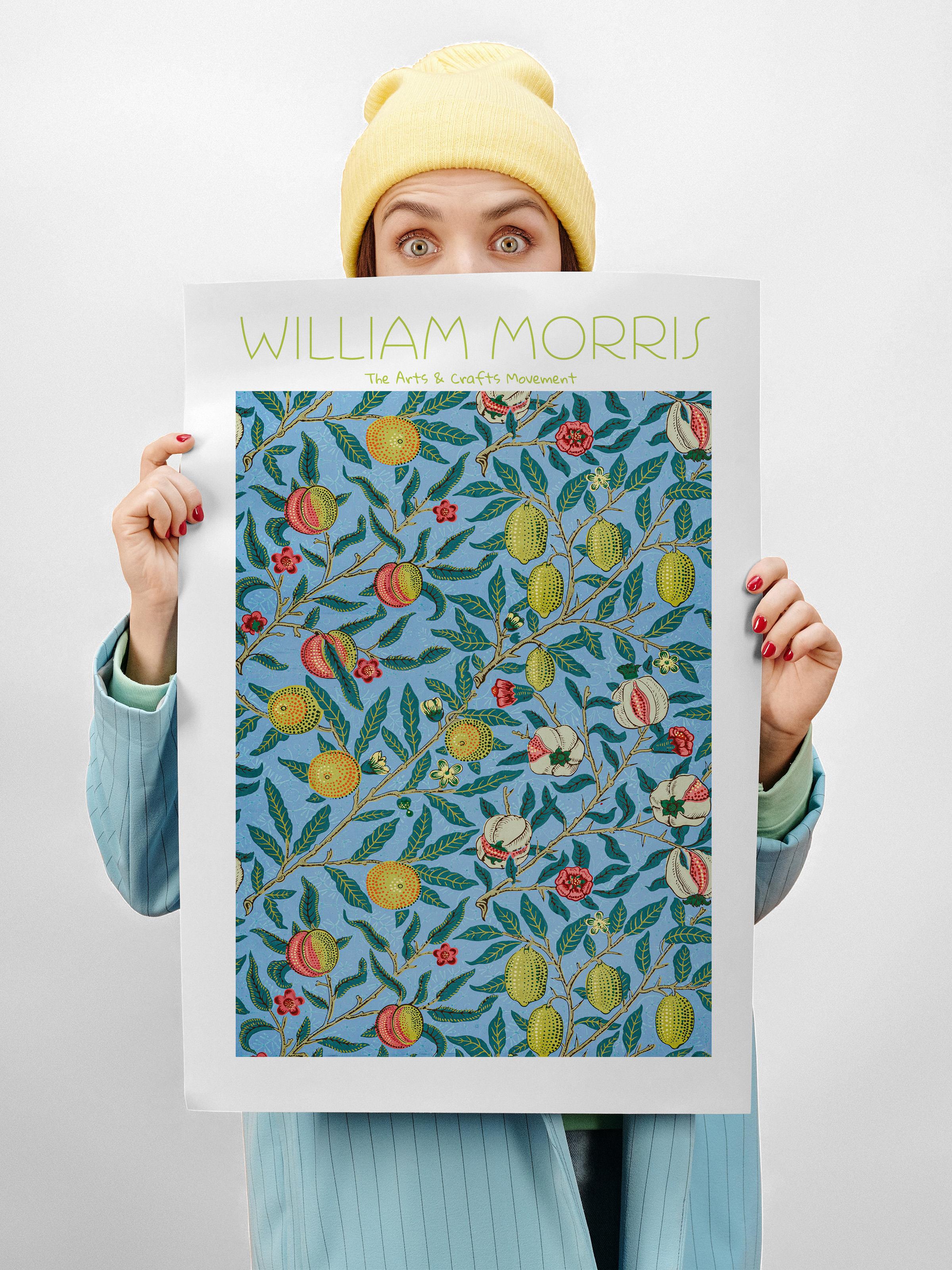 William Morris Poster - William Morris Tasarımları - Sanat Serisi - Çerçevesiz Duvar Tablosu - Parlak ve Kalın Fine Art Kağıt Poster