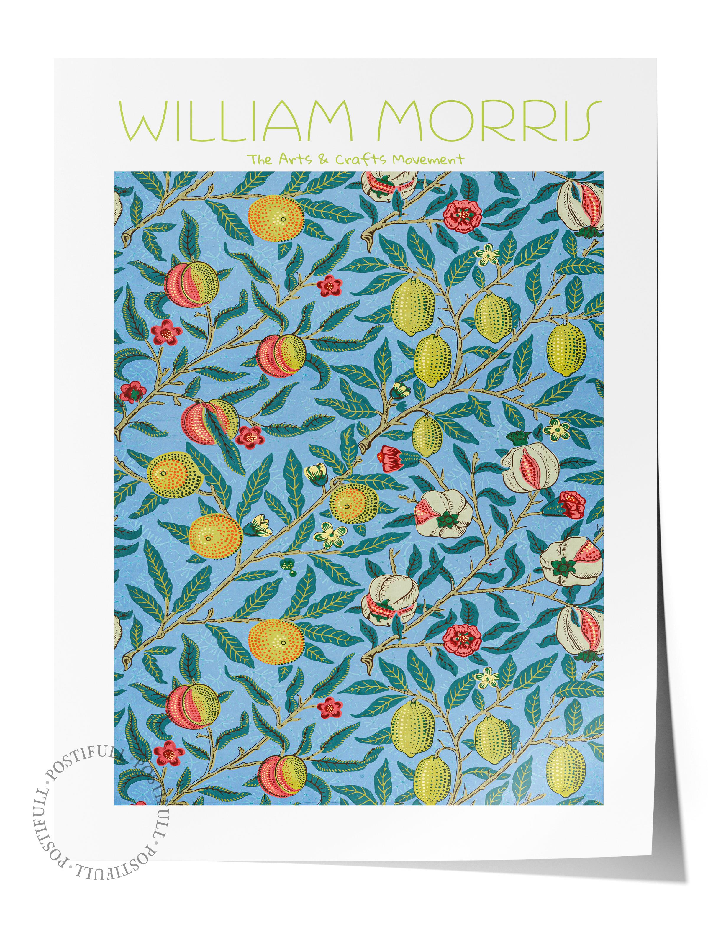 William Morris Poster - William Morris Tasarımları - Sanat Serisi - Çerçevesiz Duvar Tablosu - Parlak ve Kalın Fine Art Kağıt Poster