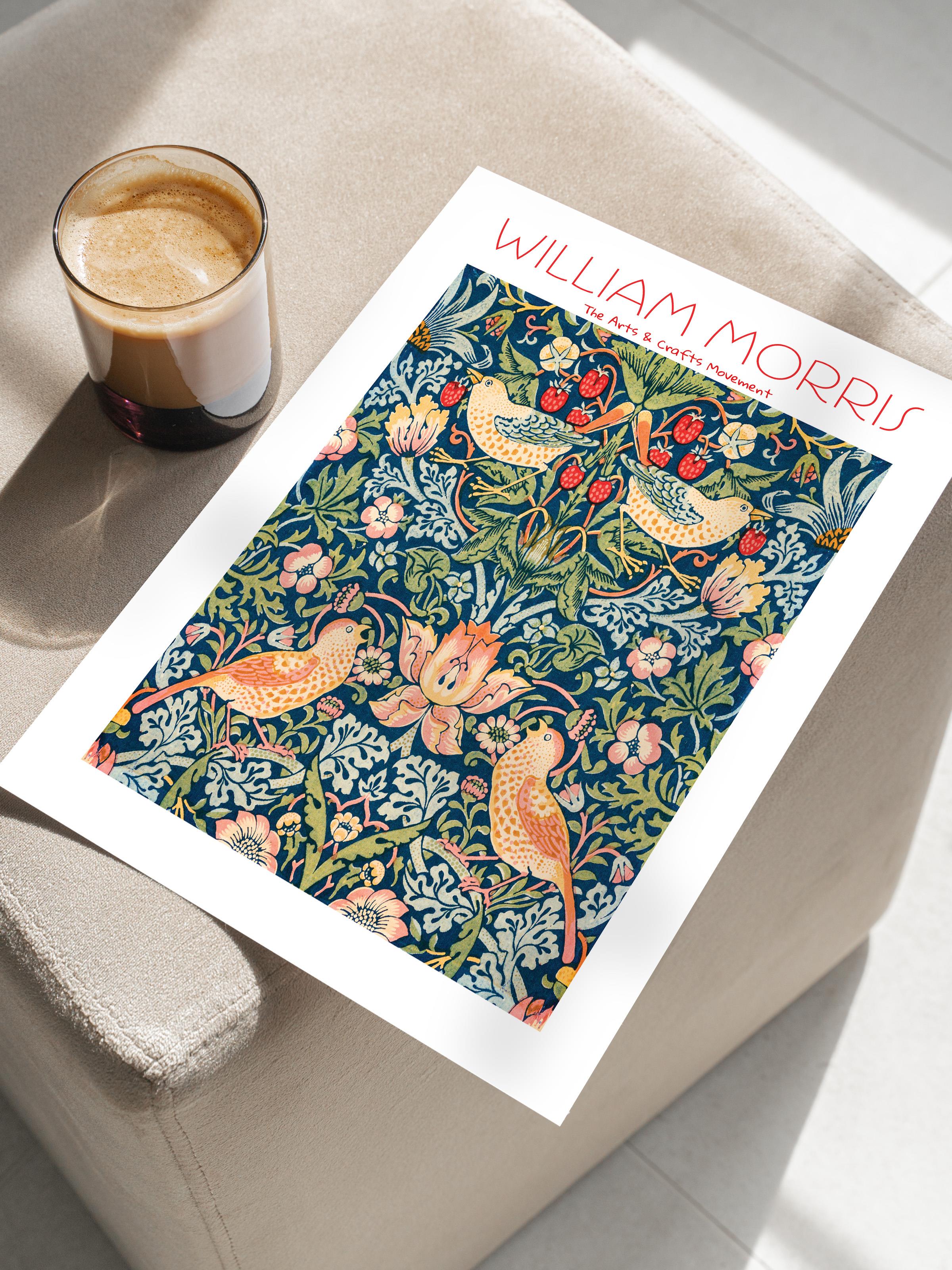 William Morris Poster - William Morris Tasarımları - Sanat Serisi - Çerçevesiz Duvar Tablosu - Parlak ve Kalın Fine Art Kağıt Poster