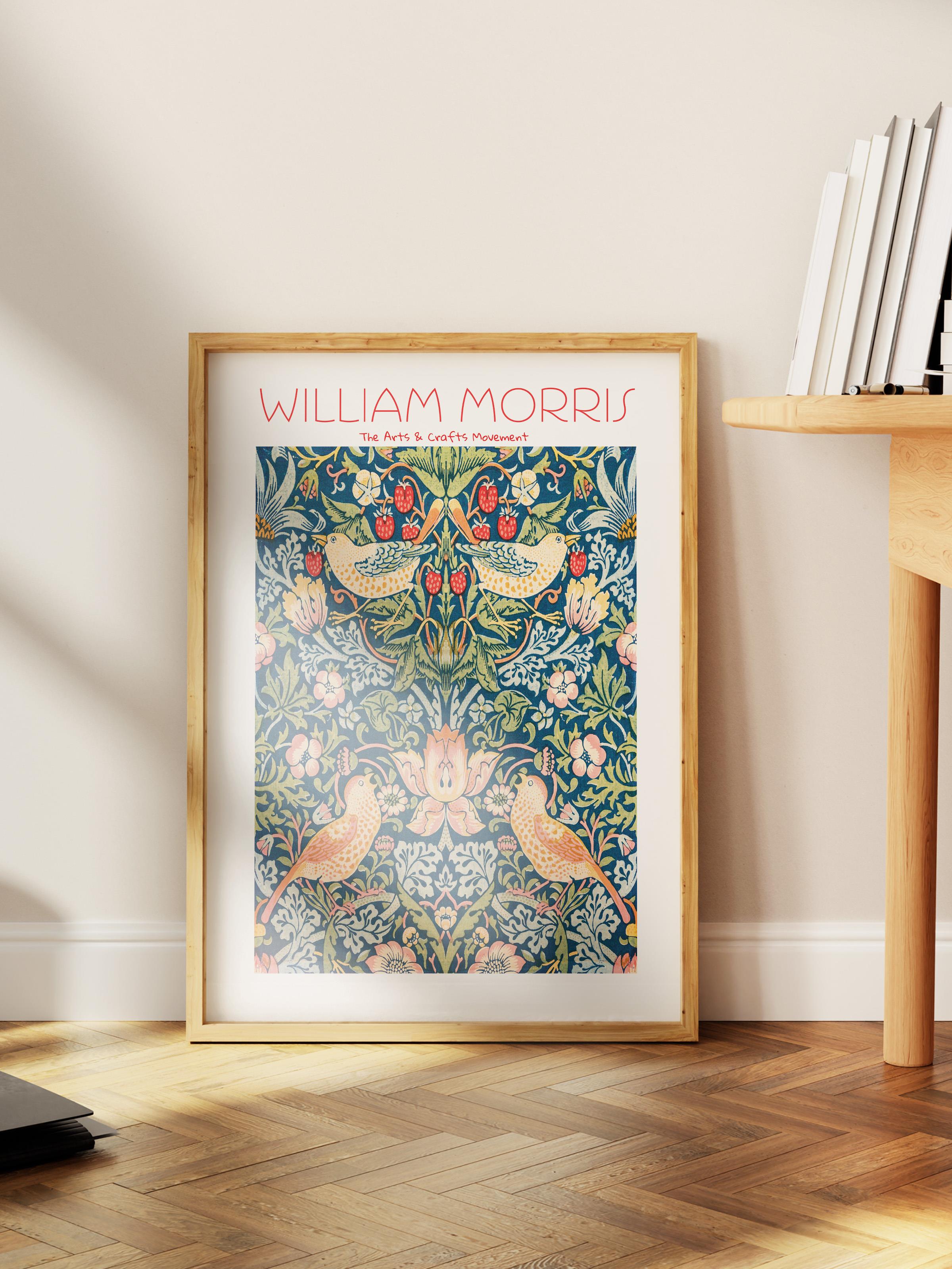 William Morris Poster - William Morris Tasarımları - Sanat Serisi - Çerçevesiz Duvar Tablosu - Parlak ve Kalın Fine Art Kağıt Poster