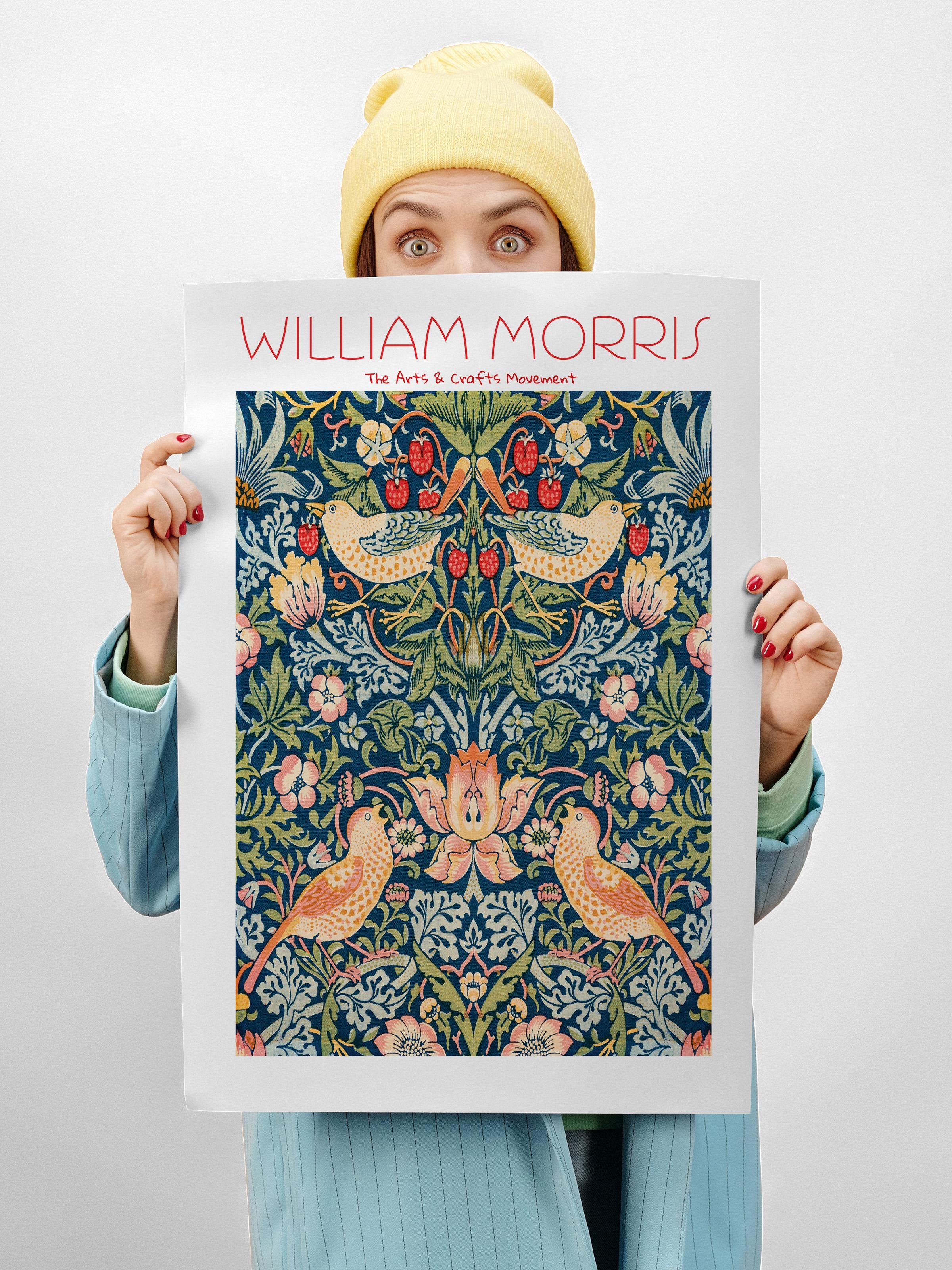 William Morris Poster - William Morris Tasarımları - Sanat Serisi - Çerçevesiz Duvar Tablosu - Parlak ve Kalın Fine Art Kağıt Poster