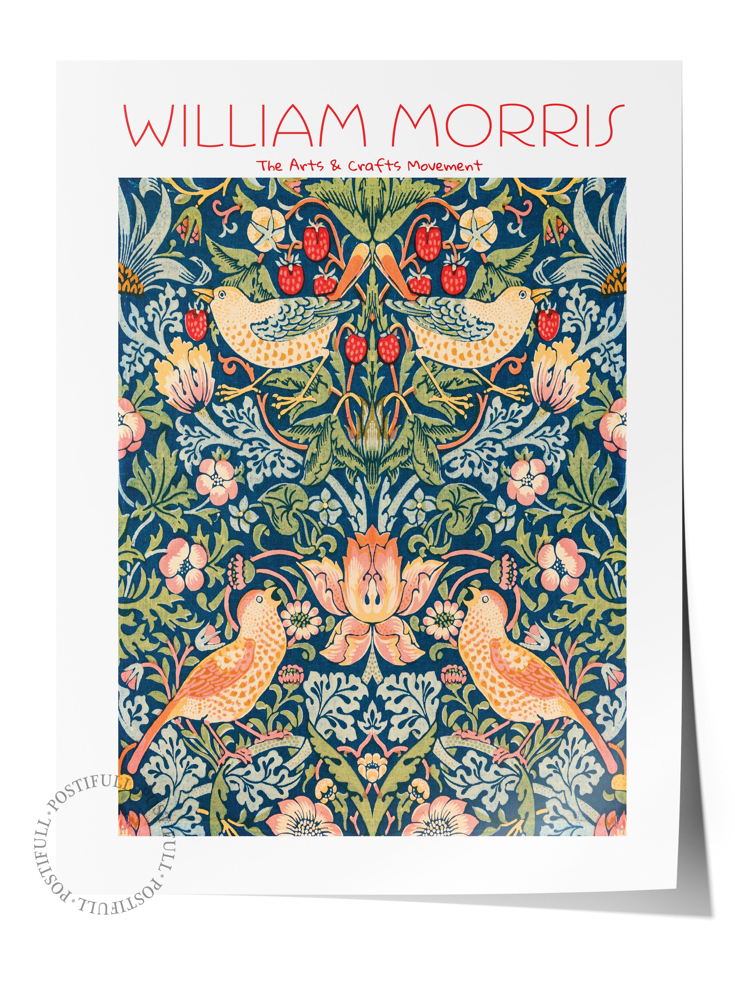 William Morris Poster - William Morris Tasarımları - Sanat Serisi - Çerçevesiz Duvar Tablosu - Parlak ve Kalın Fine Art Kağıt Poster