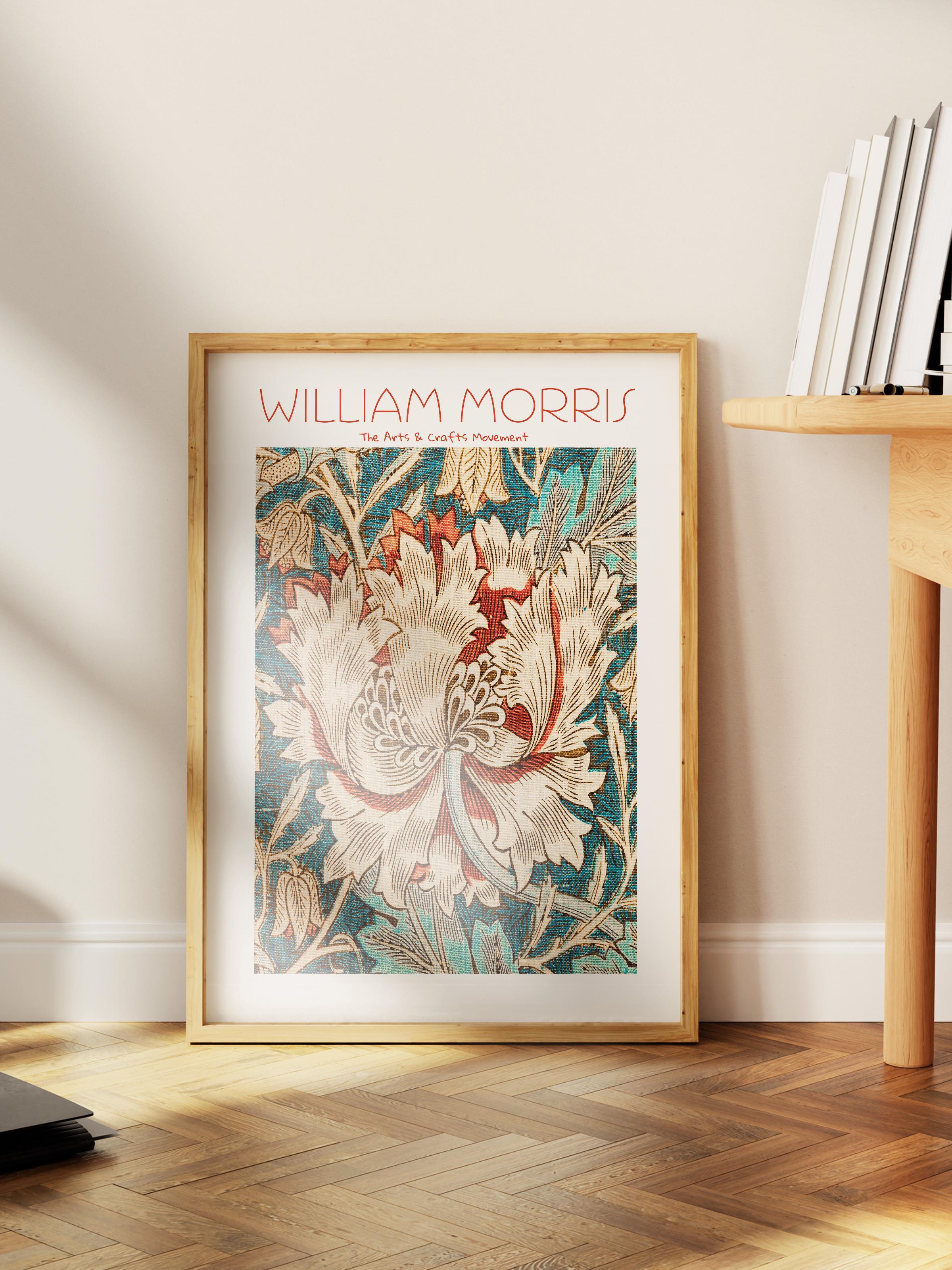 William Morris Poster - William Morris Tasarımları - Sanat Serisi - Renkli Çerçevesiz Duvar Tablosu - Parlak ve Kalın Fine Art Kağıt Poster