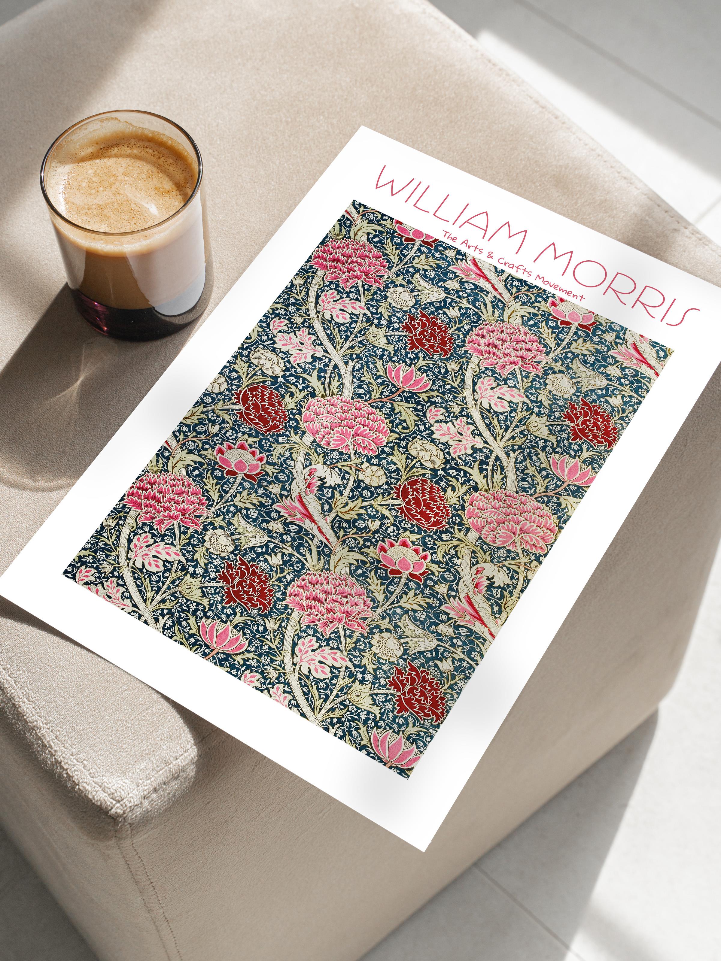 William Morris Poster - William Morris Tasarımları - Sanat Serisi - Renkli Çerçevesiz Duvar Tablosu - Parlak ve Kalın Fine Art Kağıt Poster