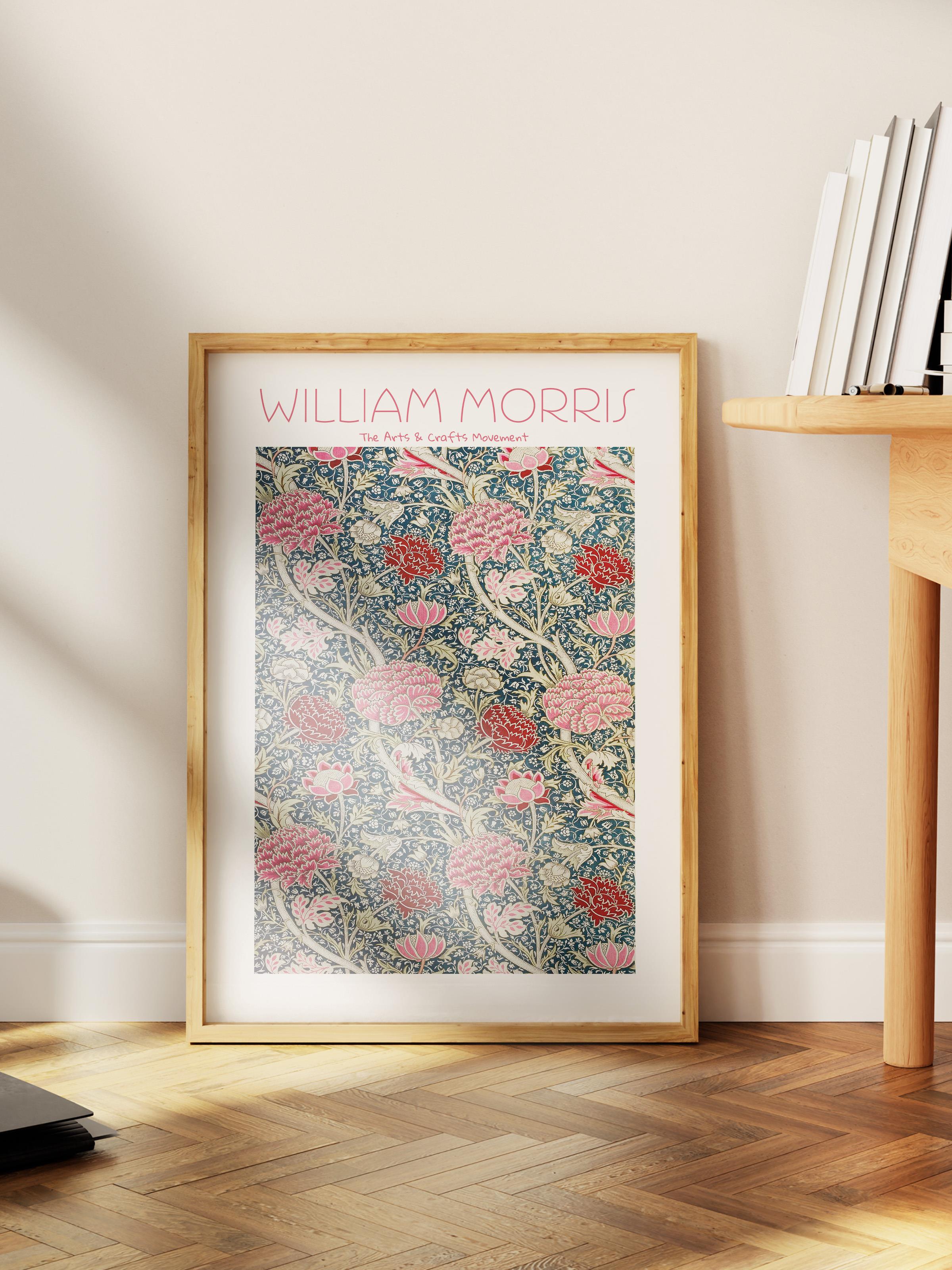 William Morris Poster - William Morris Tasarımları - Sanat Serisi - Renkli Çerçevesiz Duvar Tablosu - Parlak ve Kalın Fine Art Kağıt Poster