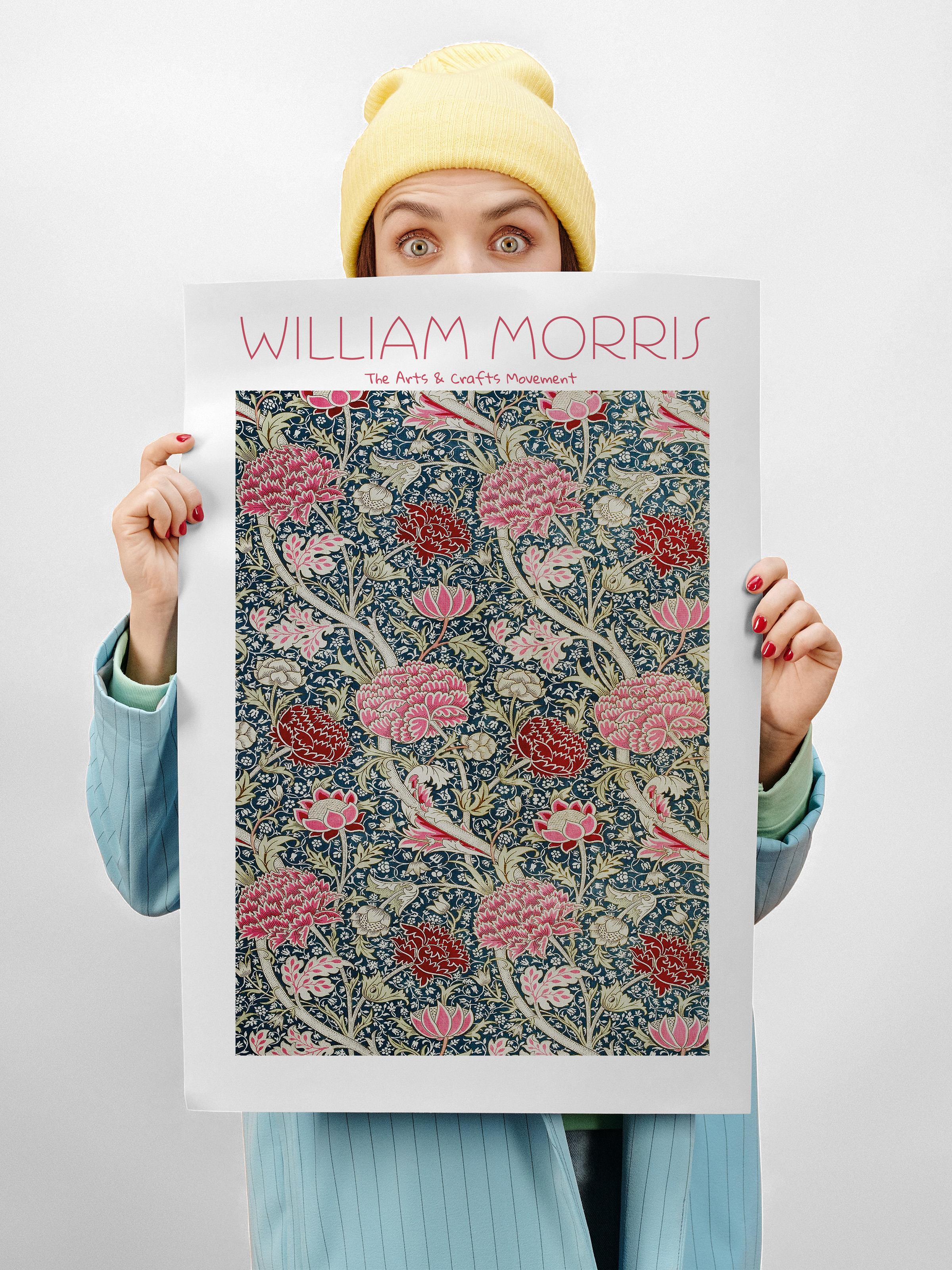 William Morris Poster - William Morris Tasarımları - Sanat Serisi - Renkli Çerçevesiz Duvar Tablosu - Parlak ve Kalın Fine Art Kağıt Poster