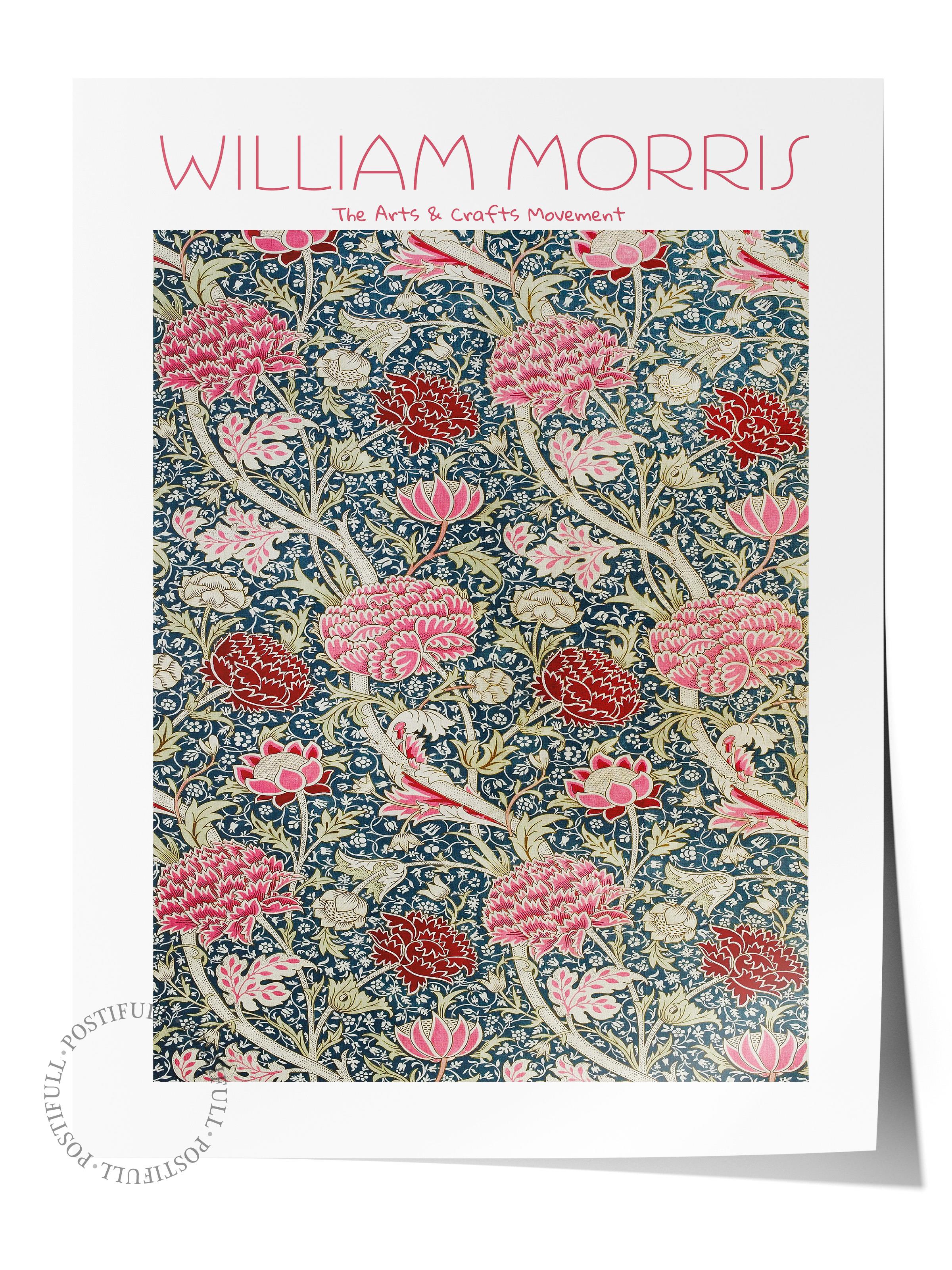 William Morris Poster - William Morris Tasarımları - Sanat Serisi - Renkli Çerçevesiz Duvar Tablosu - Parlak ve Kalın Fine Art Kağıt Poster