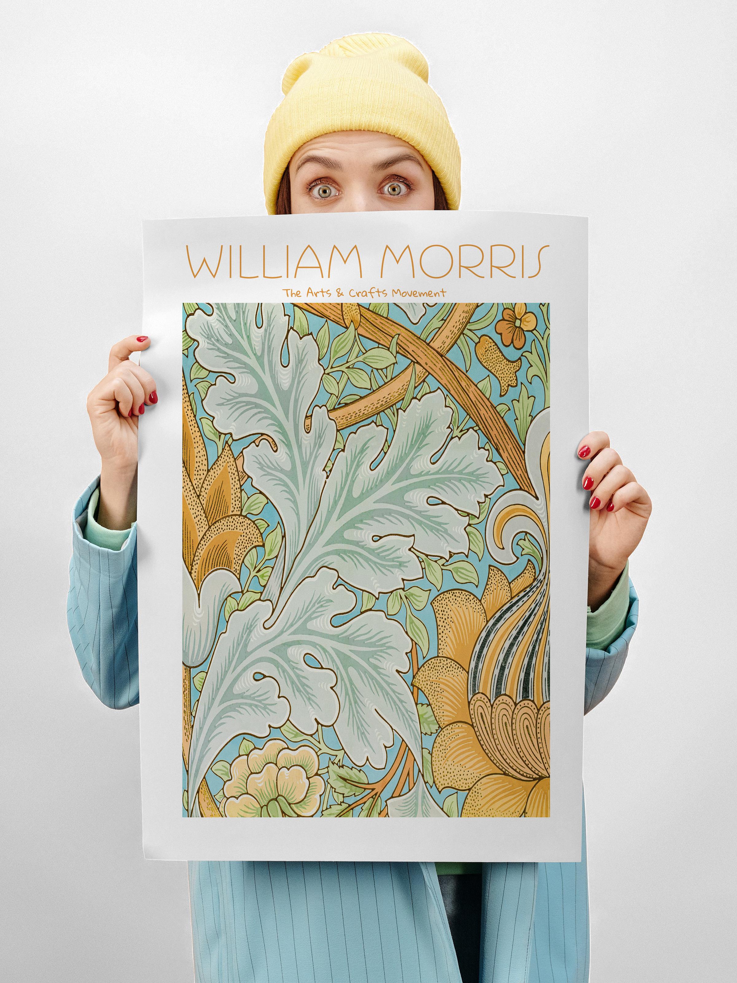 William Morris Poster - William Morris Tasarımları - Sanat Serisi - Çerçevesiz Duvar Tablosu - Parlak ve Kalın Fine Art Kağıt Poster